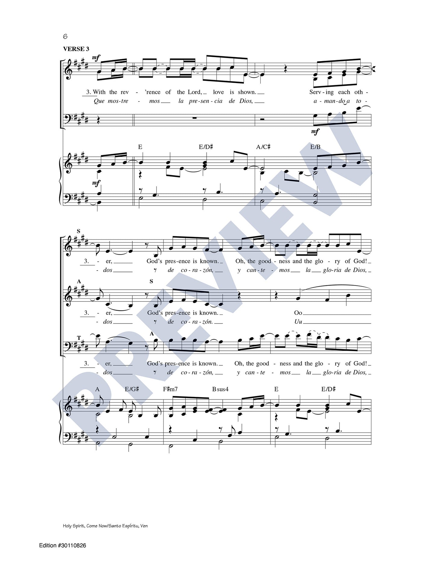 Holy Spirit, Come Now/Santo Espíritu, Ven