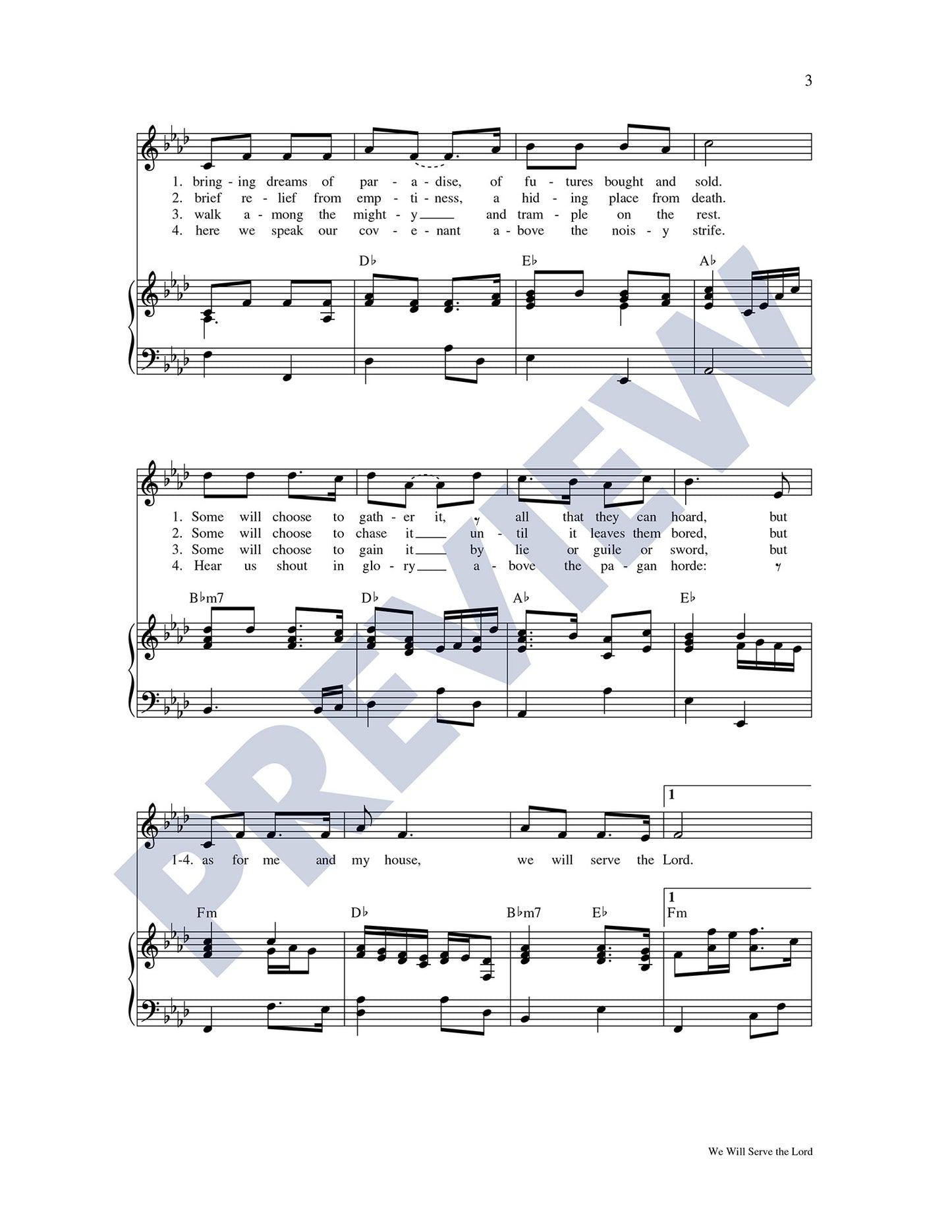 We Will Serve the Lord