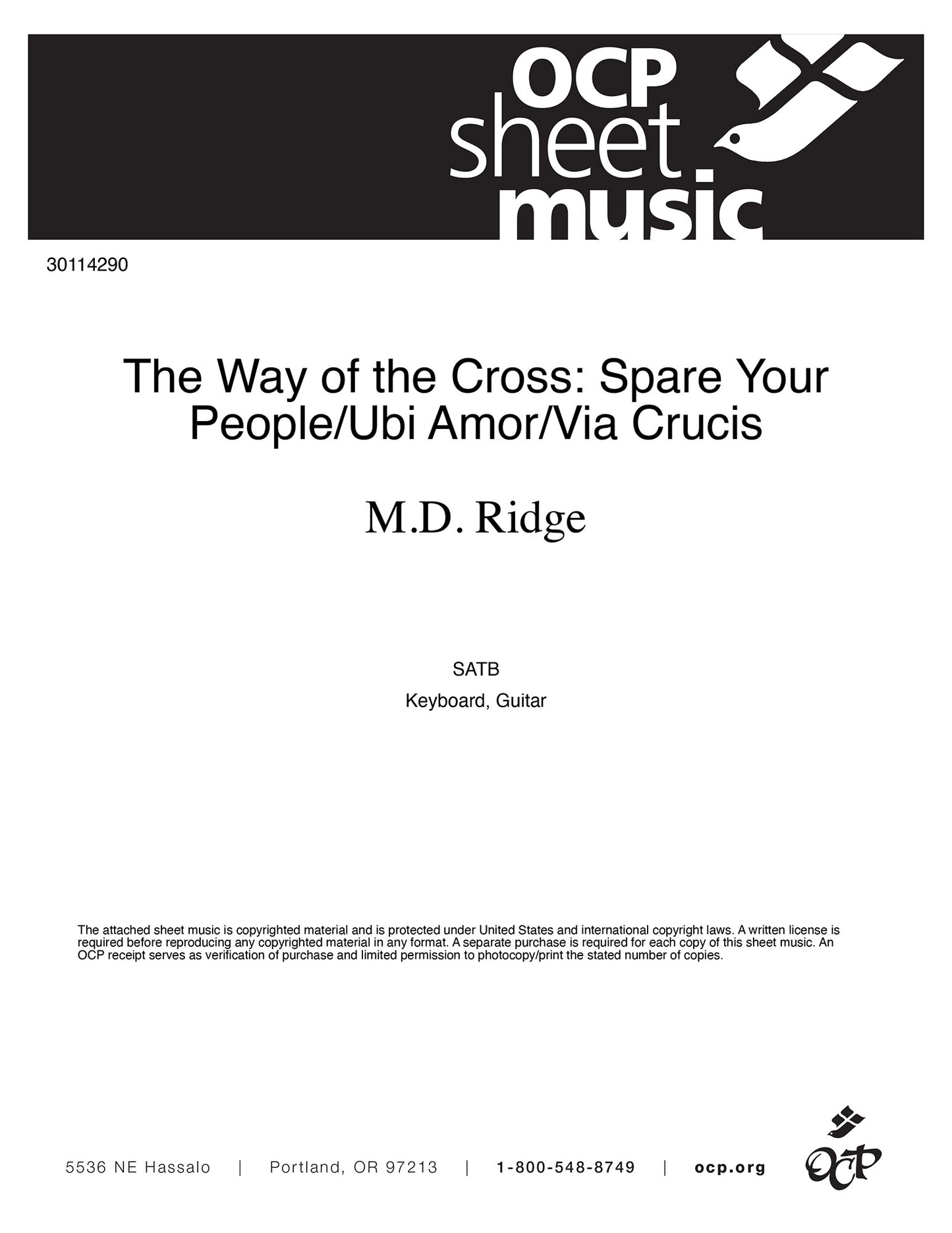 The Way of the Cross: Spare Your People/Ubi Amor/Via Crucis