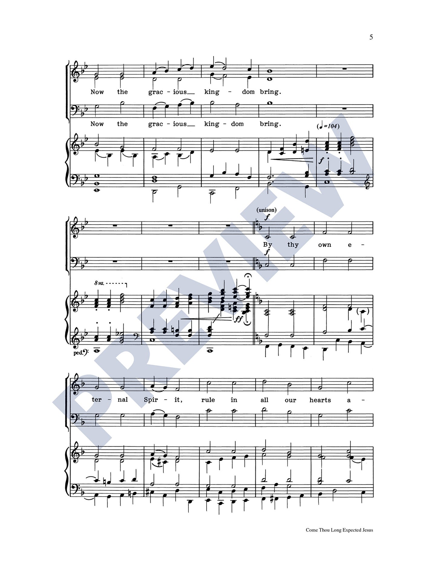 Come, Thou Long Expected Jesus