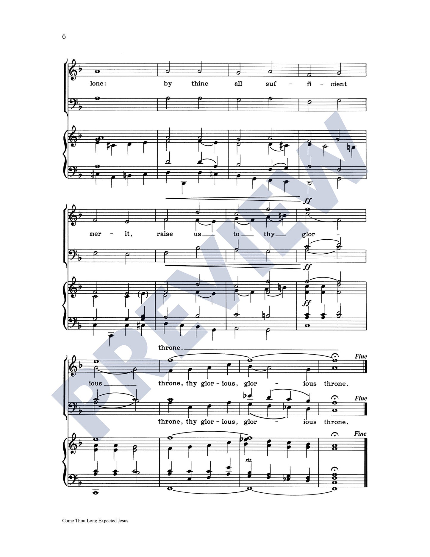 Come, Thou Long Expected Jesus
