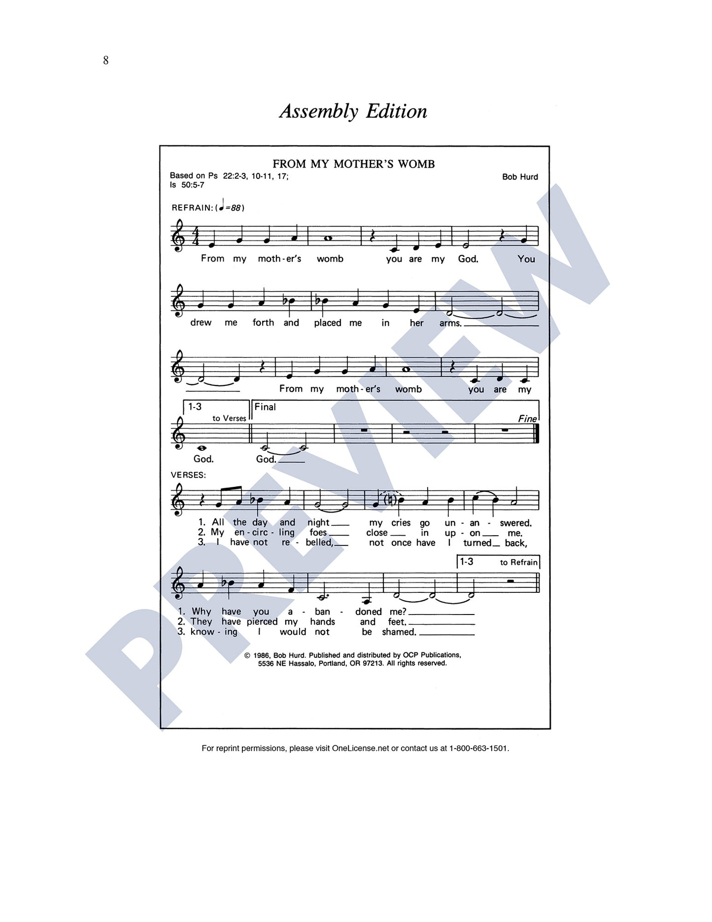 From My Mother's Womb