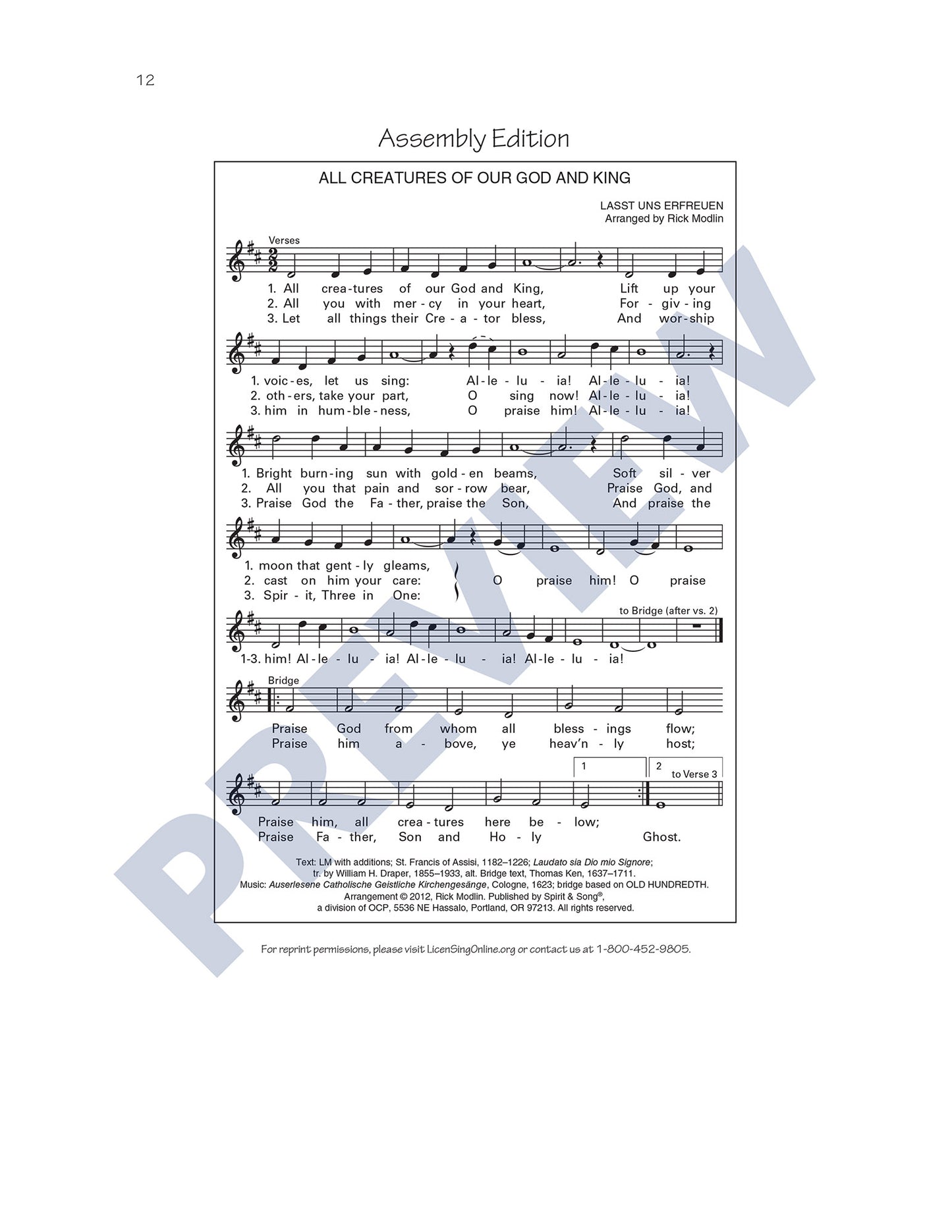 All Creatures of Our God and King