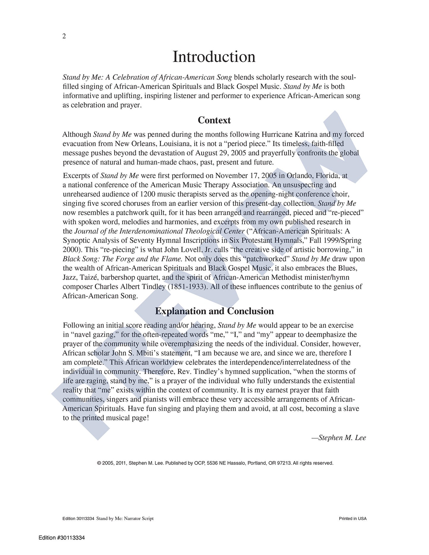 Stand by Me: Narrator Script