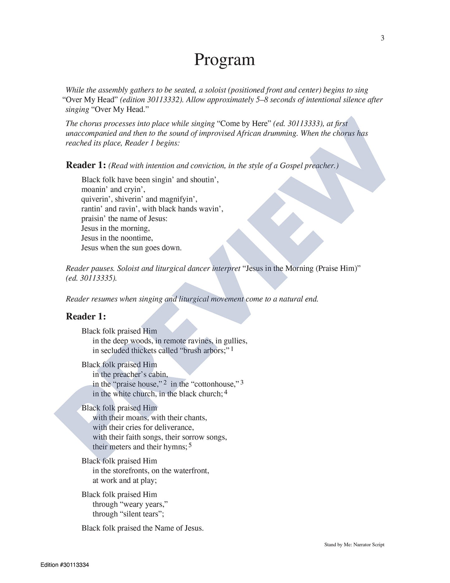 Stand by Me: Narrator Script