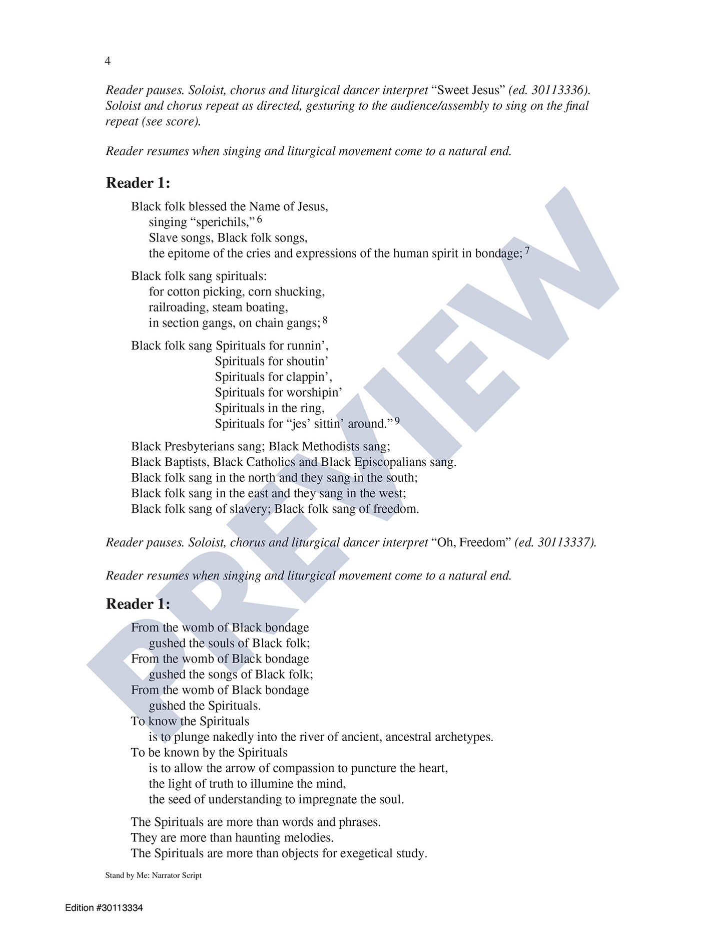 Stand by Me: Narrator Script