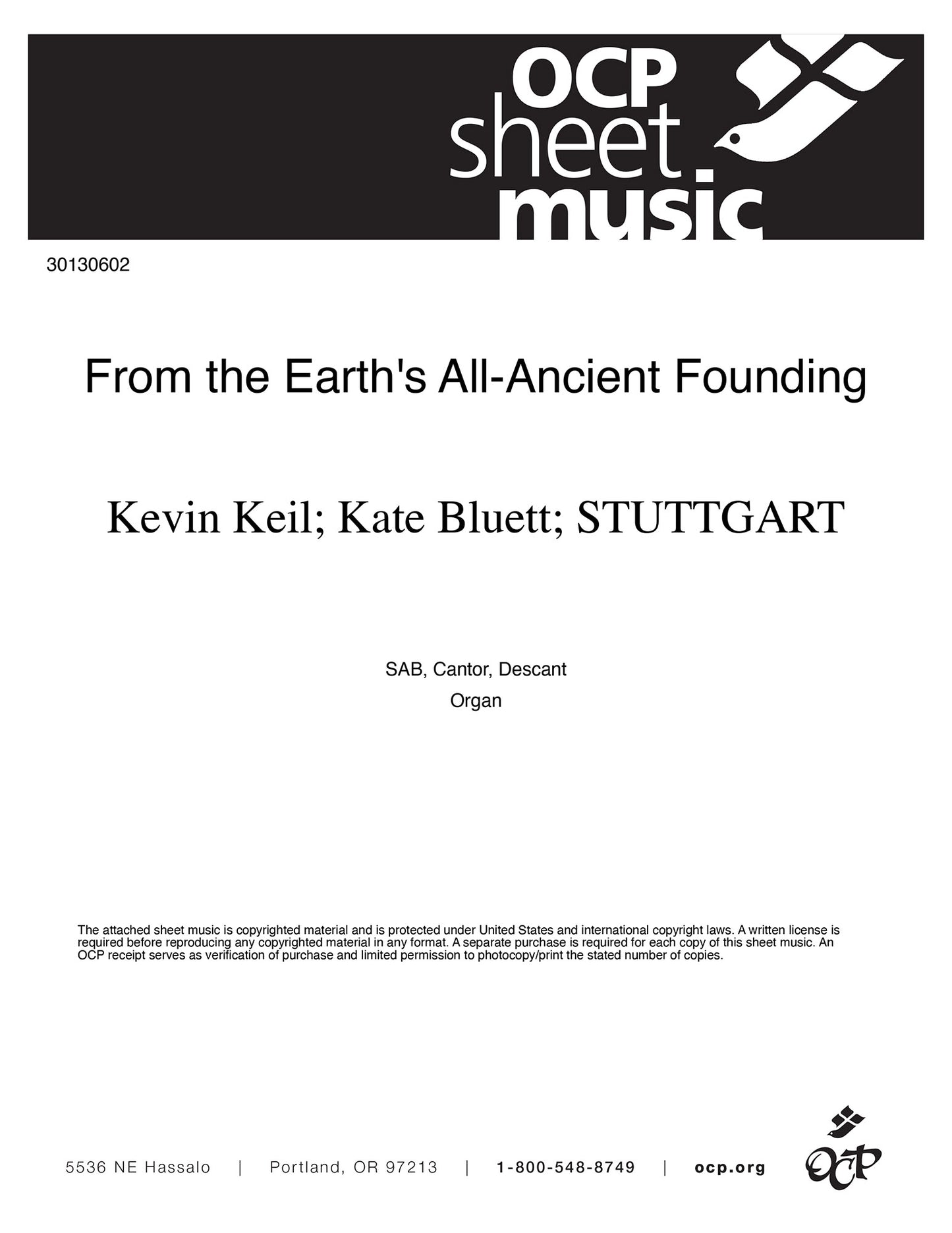From the Earth's All-Ancient Founding