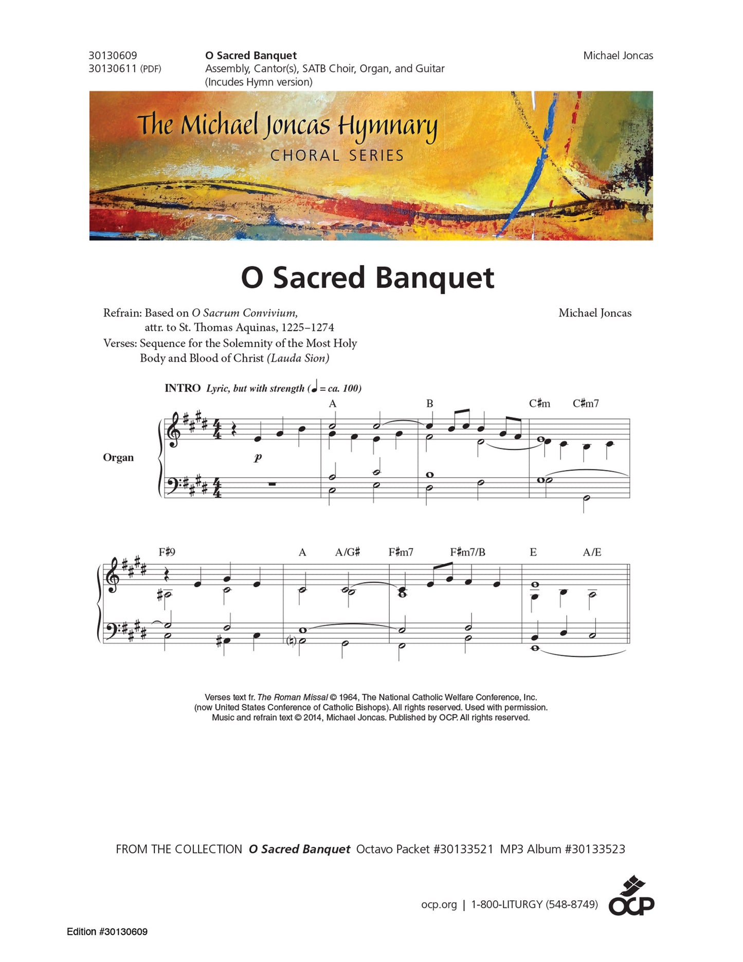 O Sacred Banquet