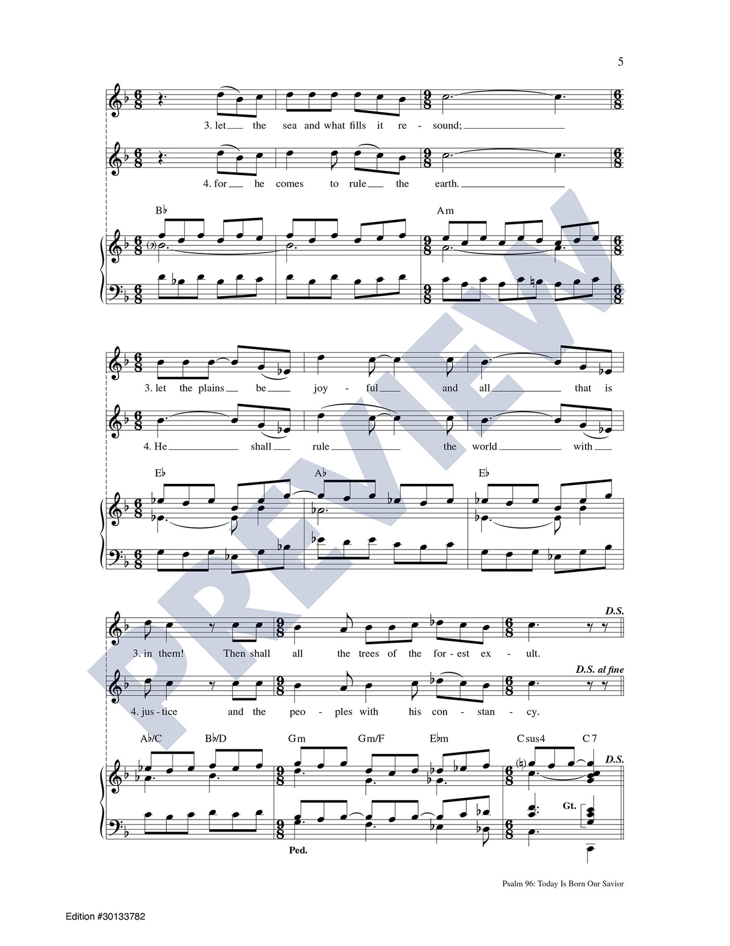 Psalm 96: Today Is Born Our Savior