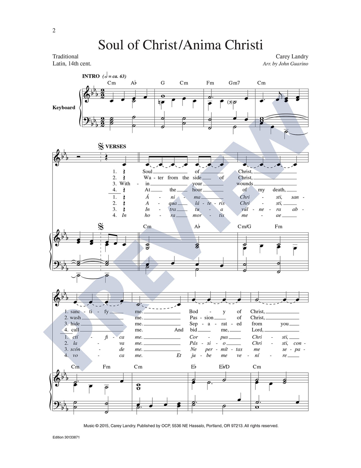 Soul of Christ/Anima Christi
