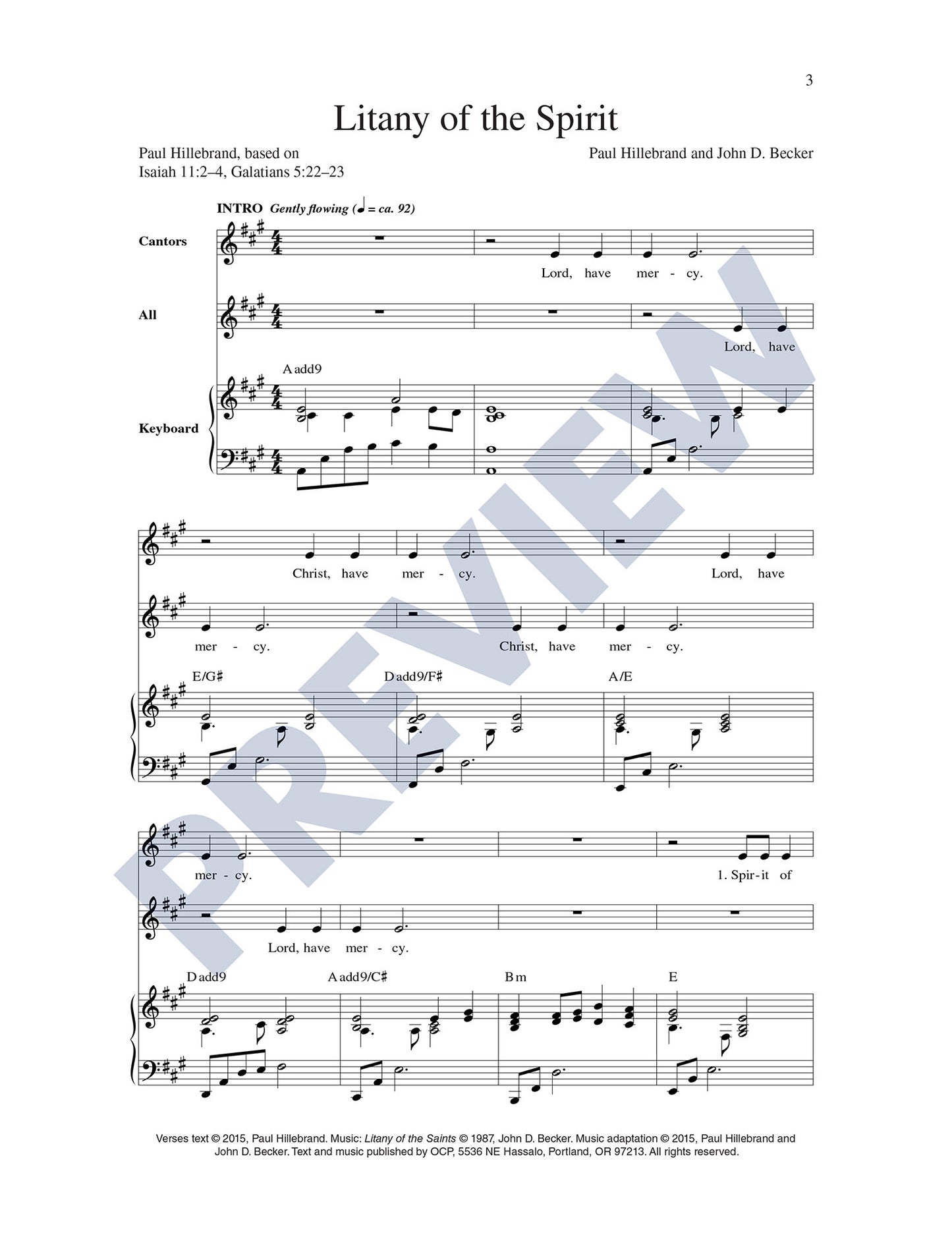 Litany of the Spirit