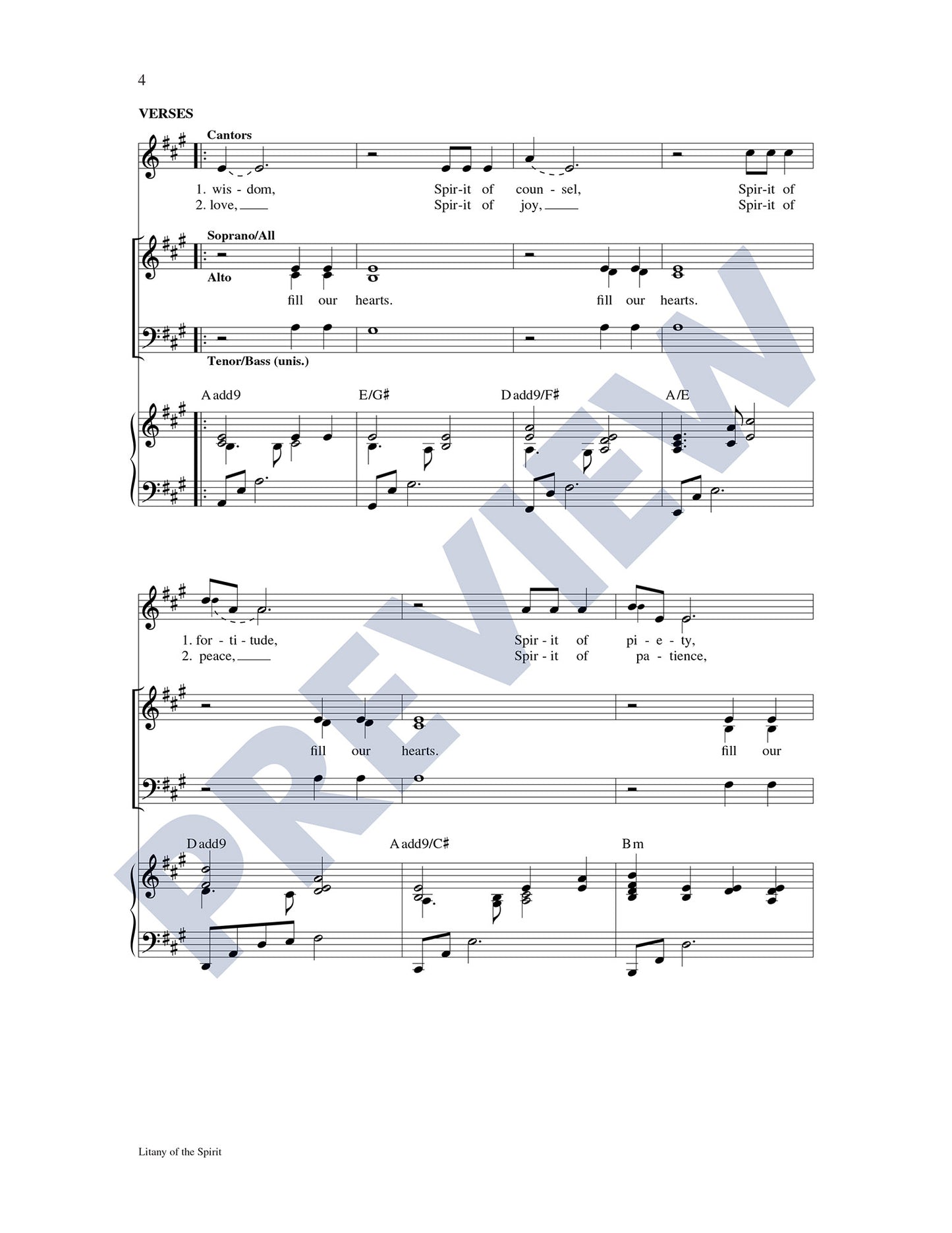 Litany of the Spirit
