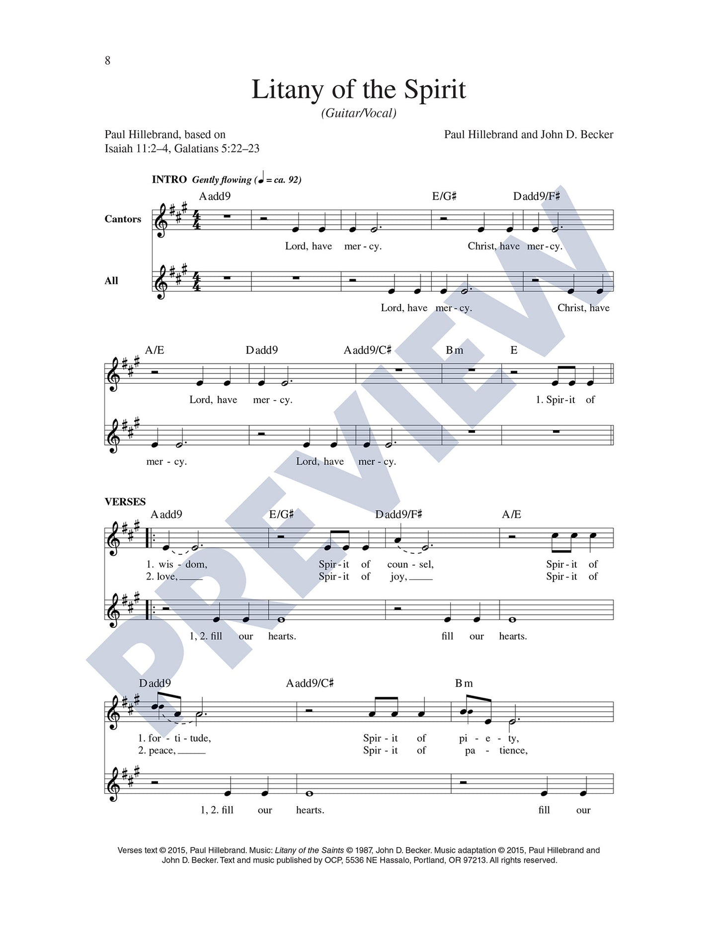 Litany of the Spirit
