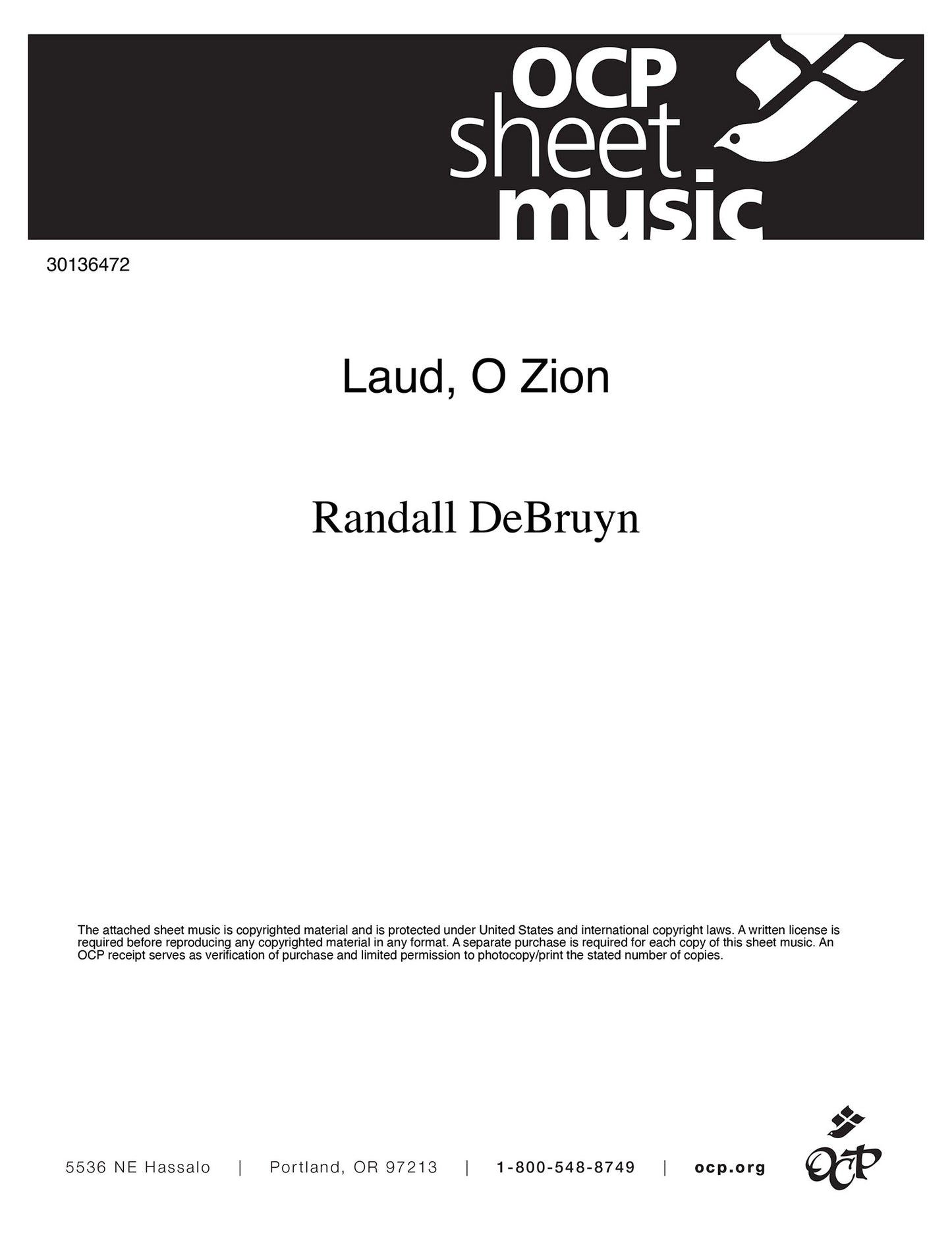 Laud, O Zion