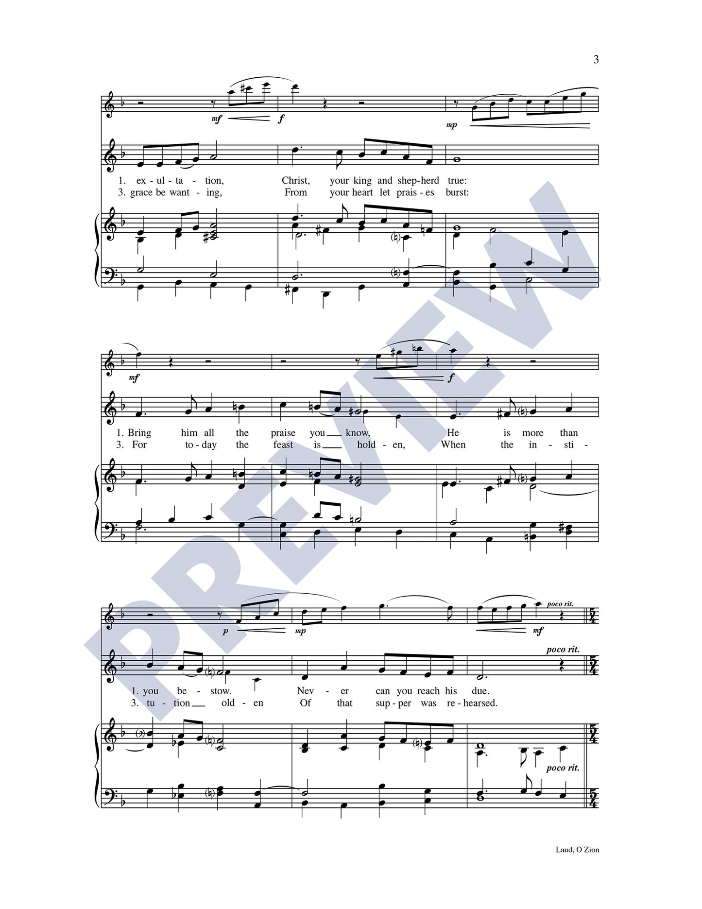 Laud, O Zion