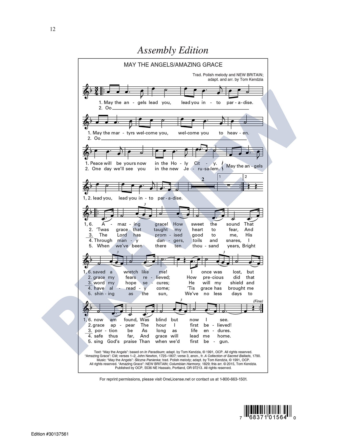 May the Angels/Amazing Grace