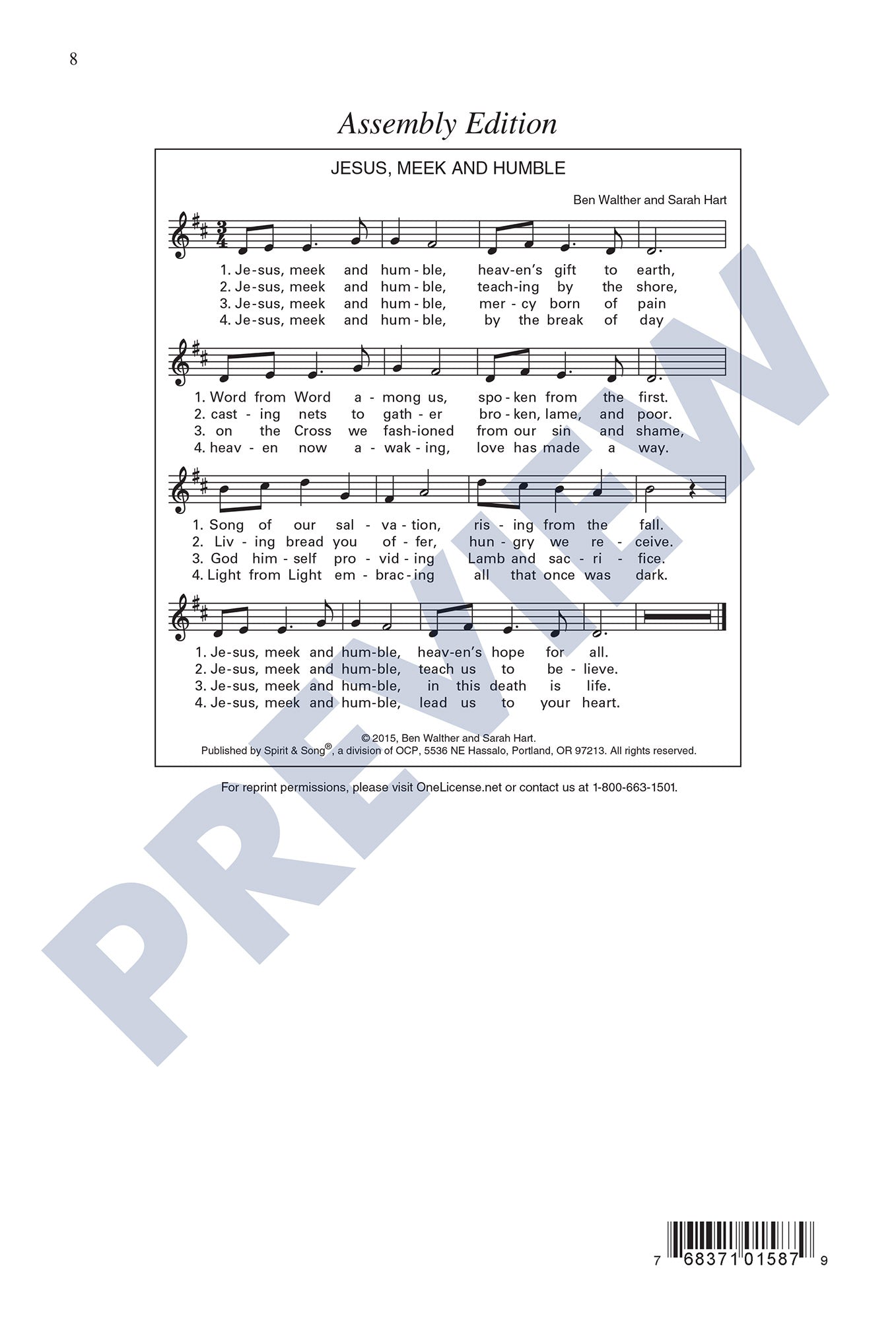 Jesus, Meek and Humble