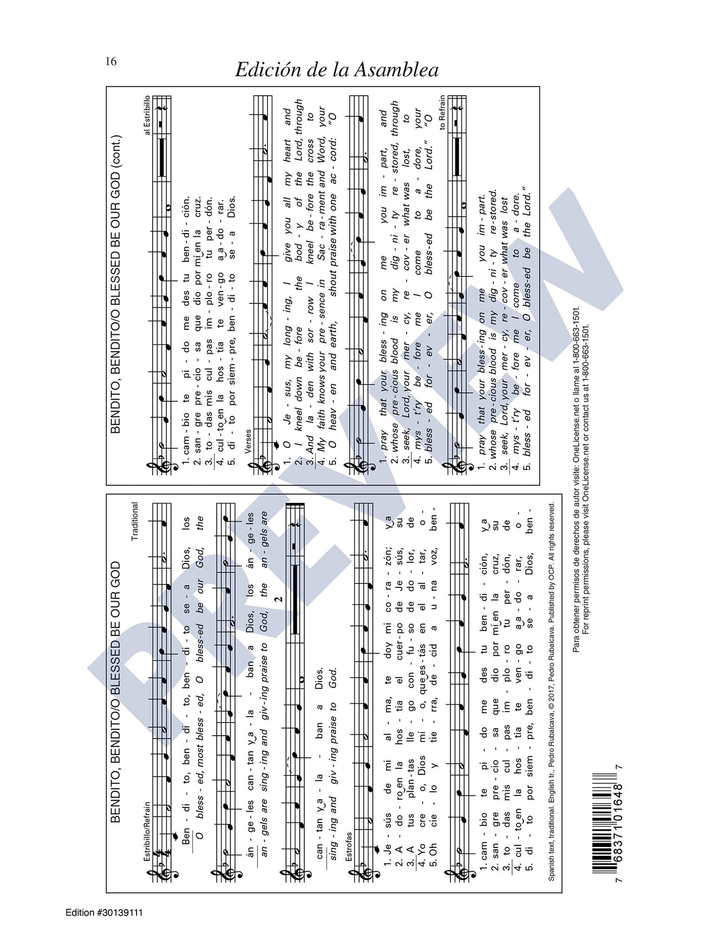 Bendito, Bendito/O Blessed Be Our God