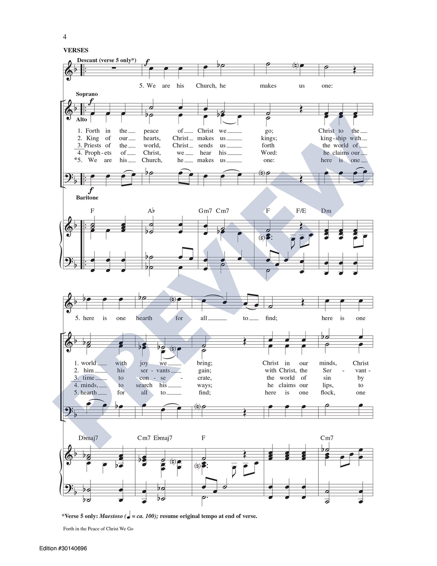Forth in the Peace of Christ We Go