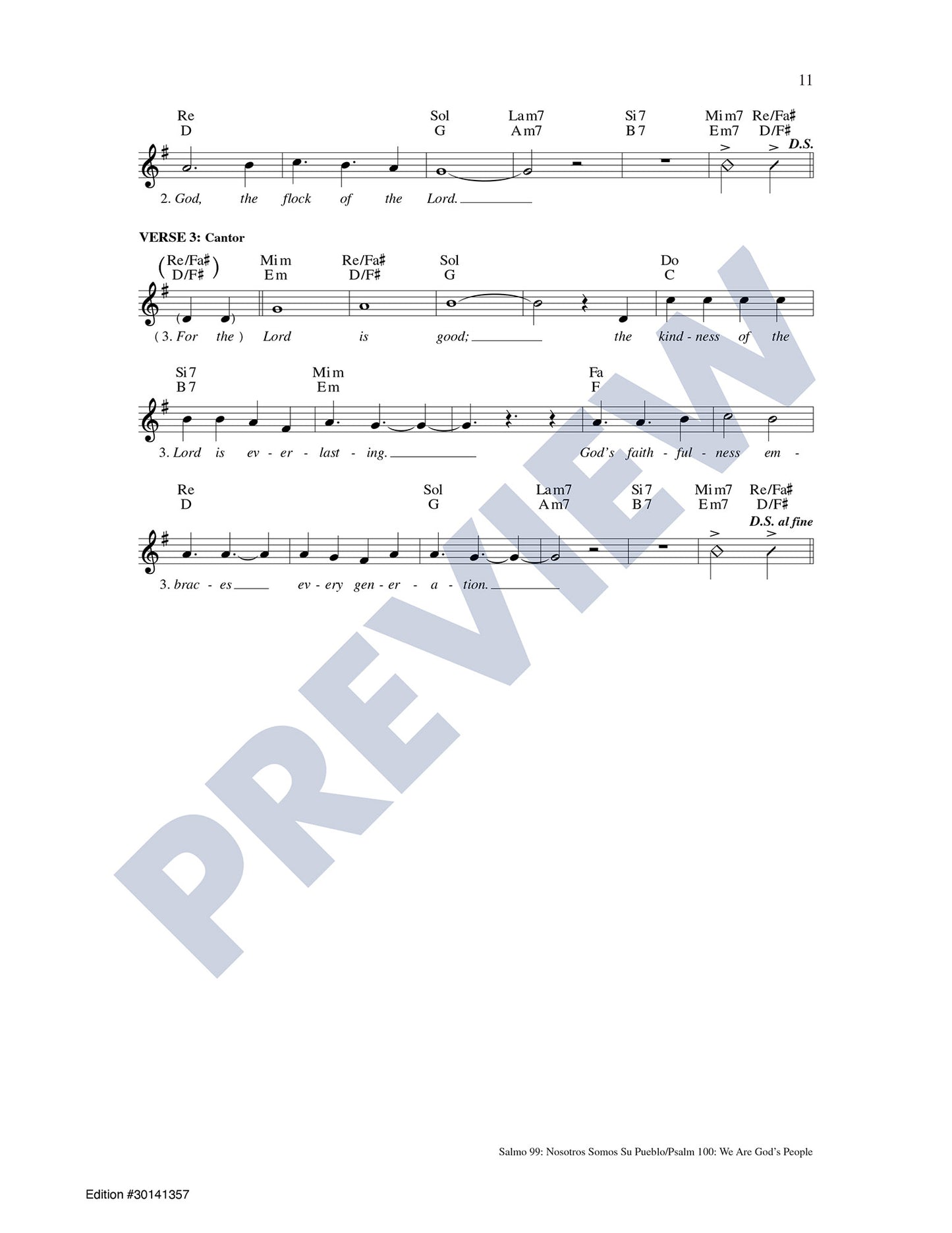 Salmo 99: Nosotros Somos Su Pueblo/Psalm 100: We Are God's People