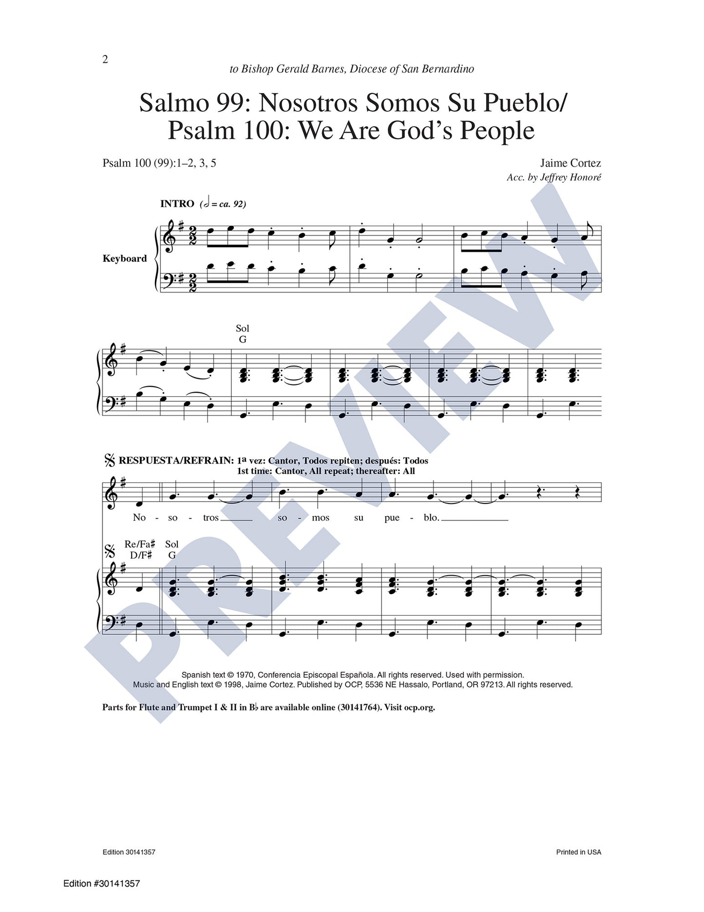 Salmo 99: Nosotros Somos Su Pueblo/Psalm 100: We Are God's People