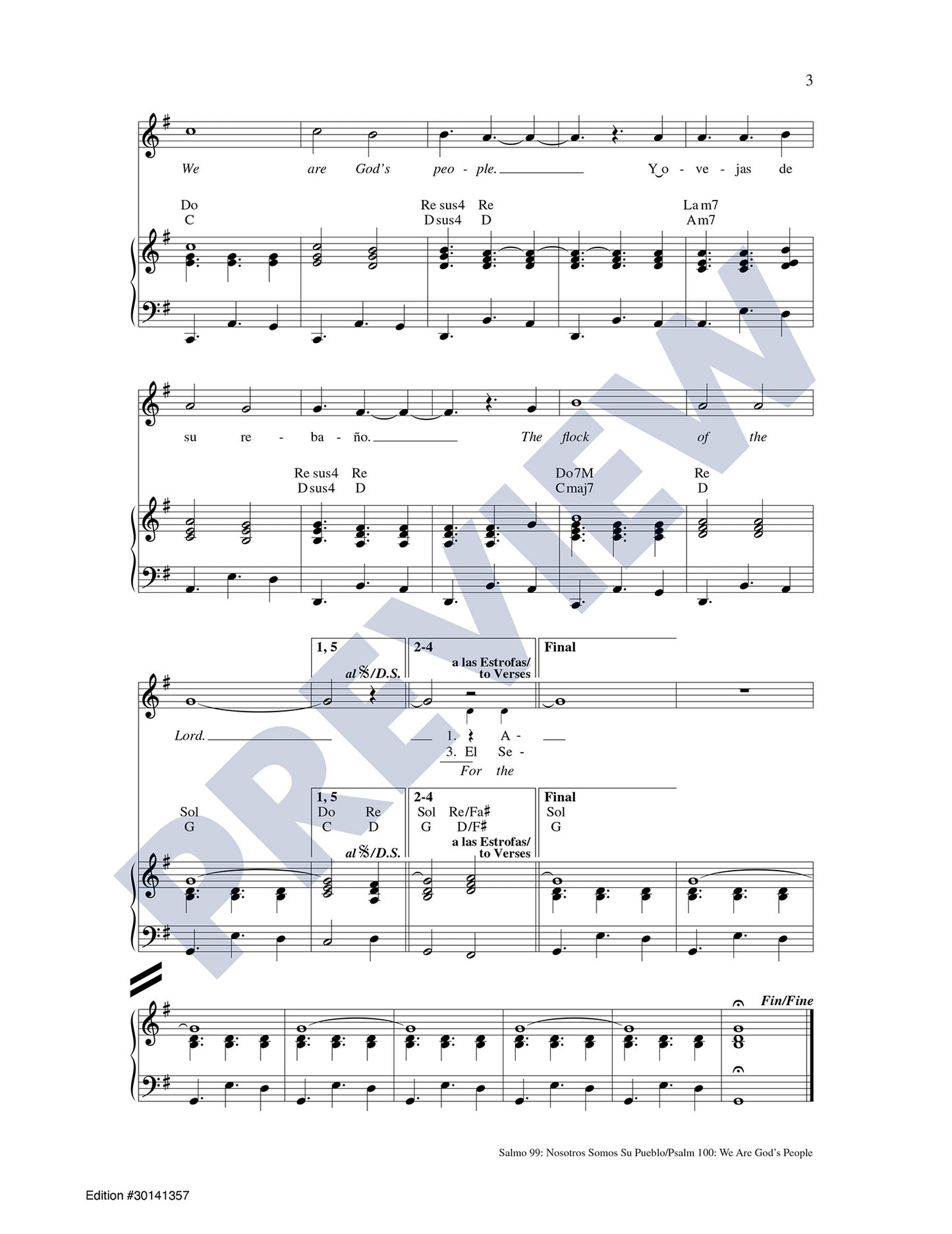 Salmo 99: Nosotros Somos Su Pueblo/Psalm 100: We Are God's People