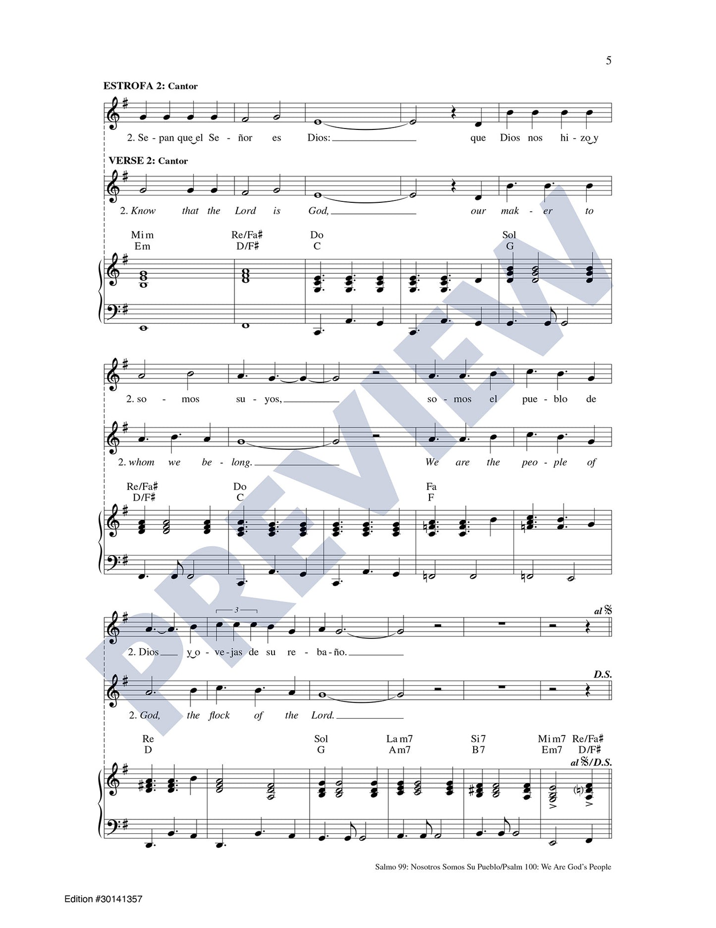 Salmo 99: Nosotros Somos Su Pueblo/Psalm 100: We Are God's People