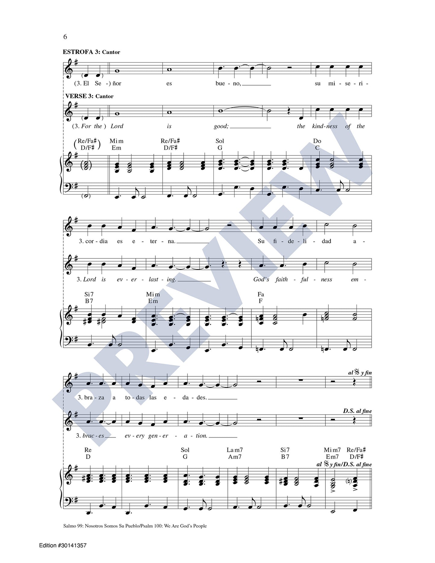 Salmo 99: Nosotros Somos Su Pueblo/Psalm 100: We Are God's People