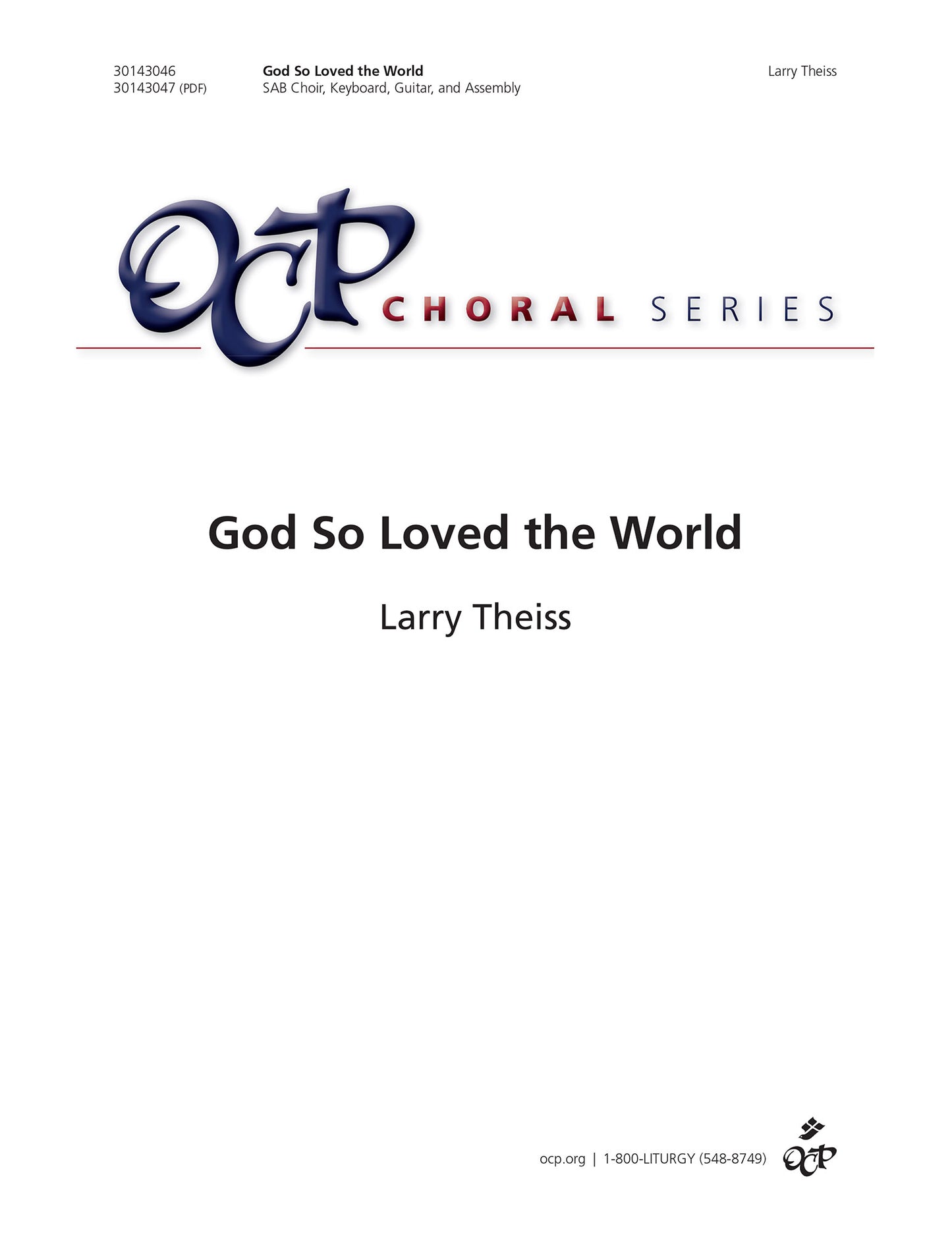 God So Loved the World