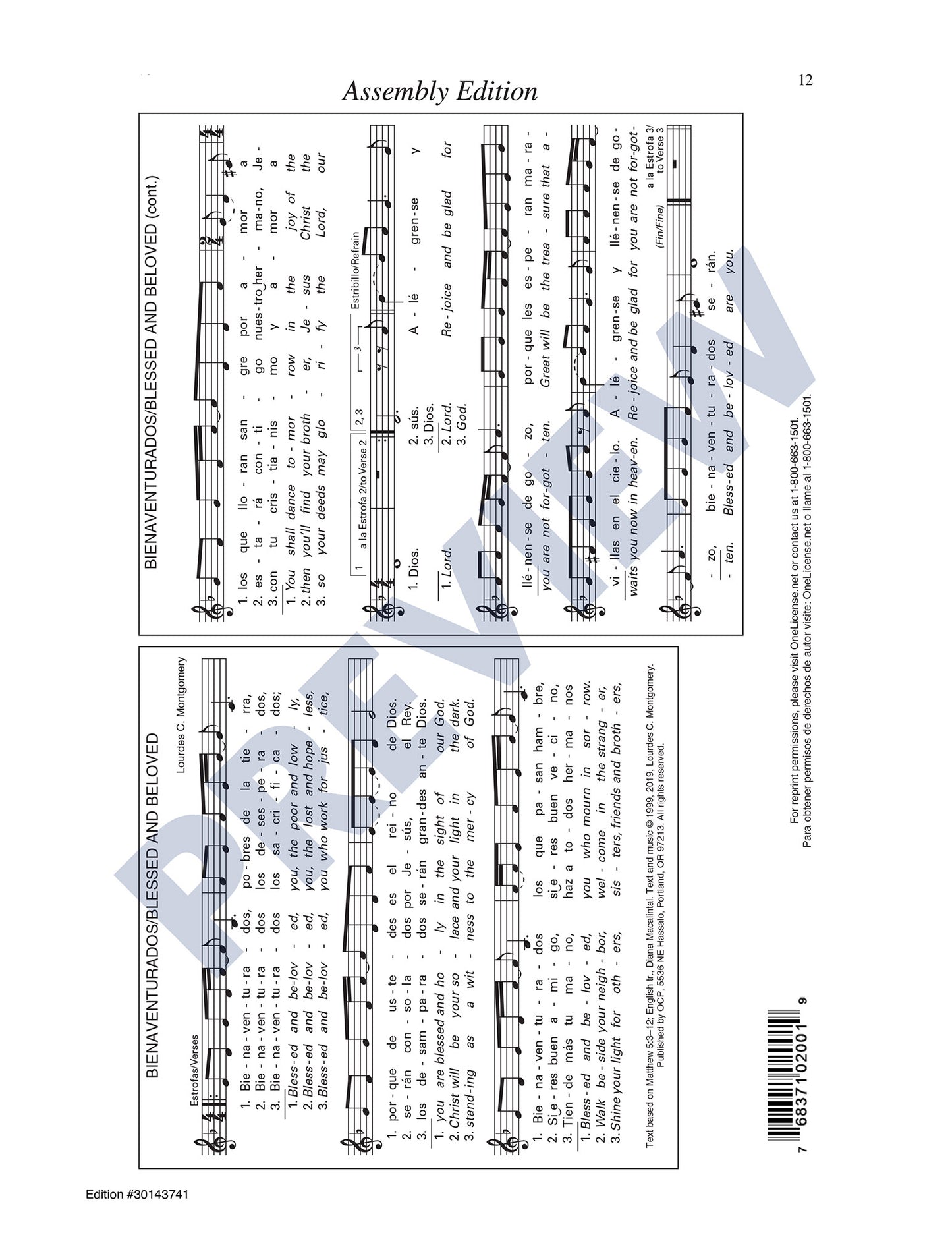 Bienaventurados/Blessed and Beloved