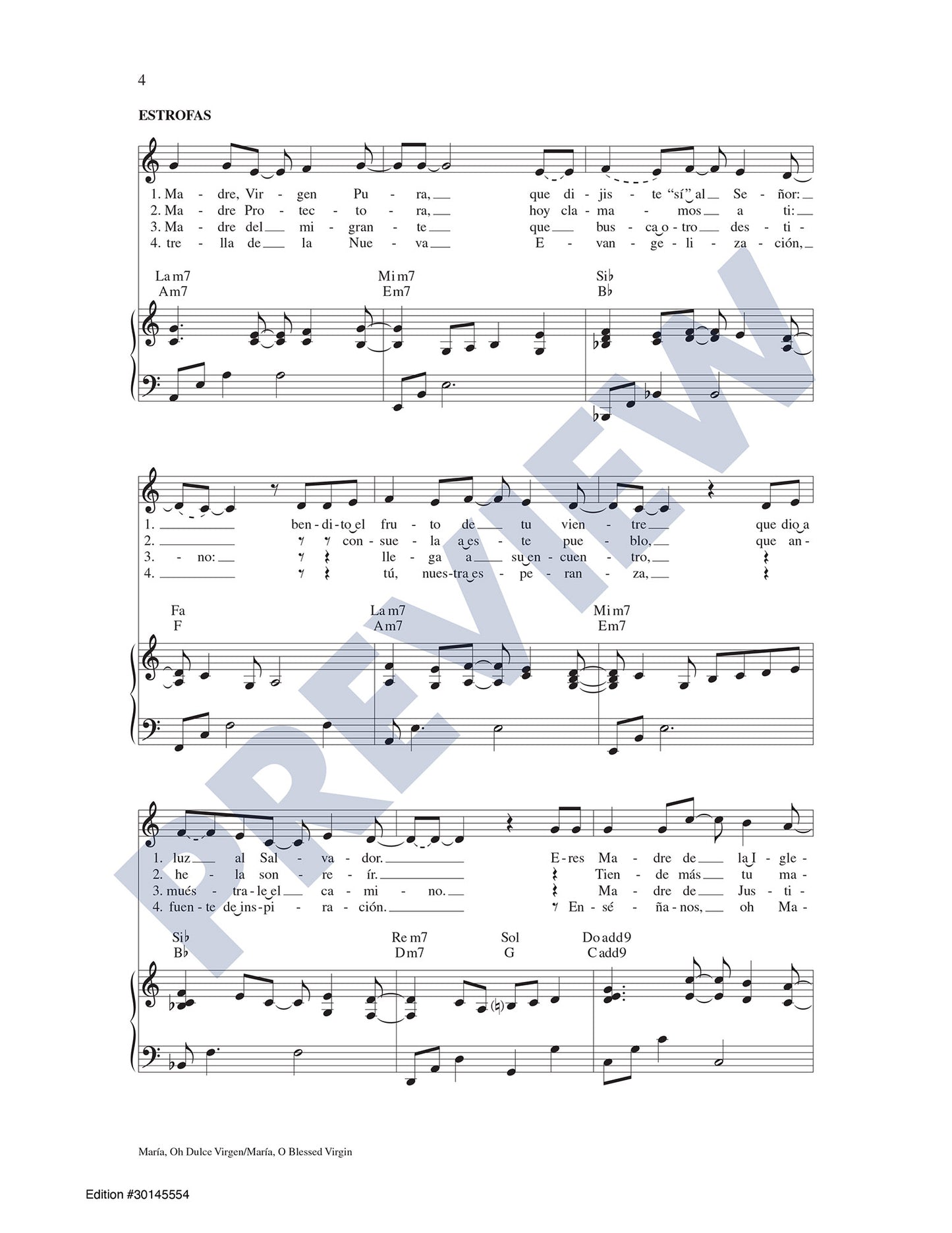 María, Oh Dulce Virgen/María, O Blessed Virgin