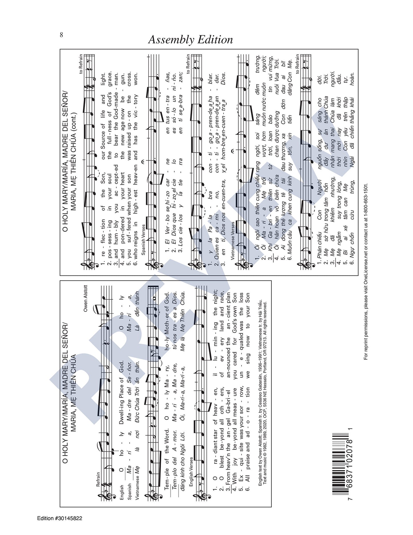 O Holy Mary/María, Madre del Señor/Maria, Me Thiên Chúa