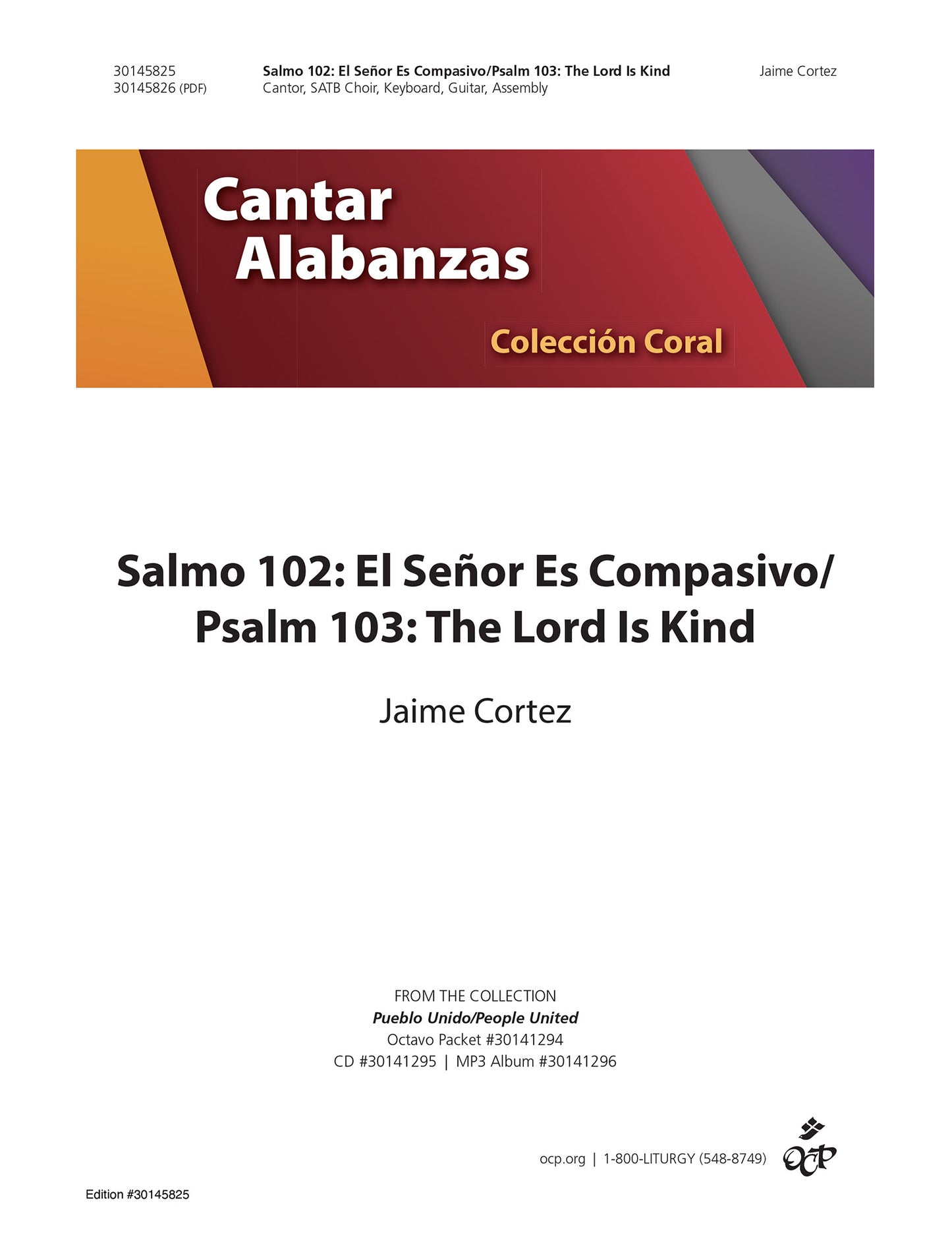 Salmo 102: El Señor Es Compasivo/Psalm 103: The Lord Is Kind
