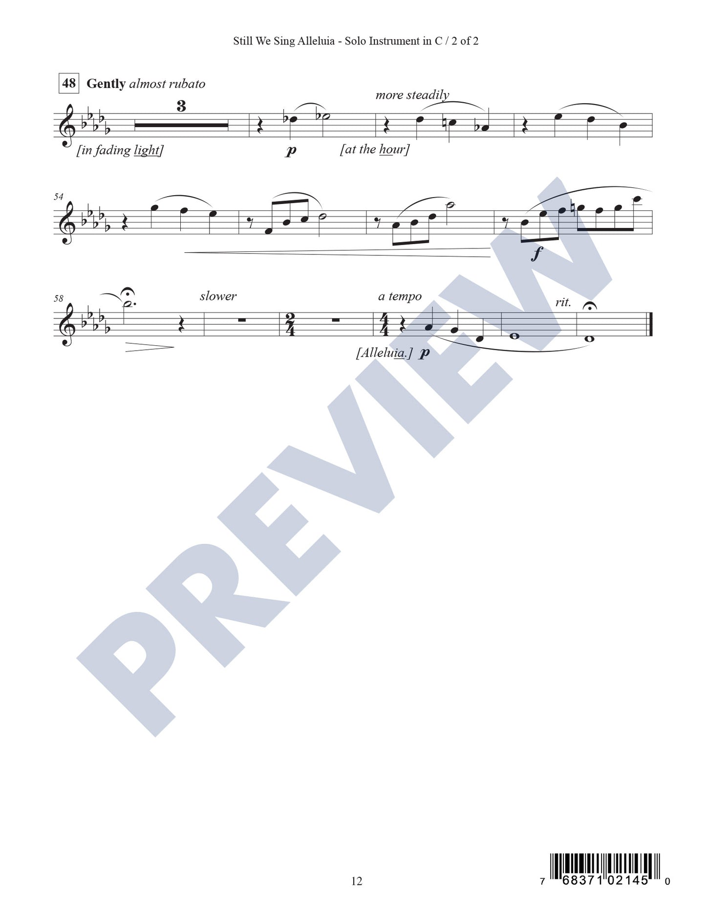 Still We Sing Alleluia (Vocal Solo)