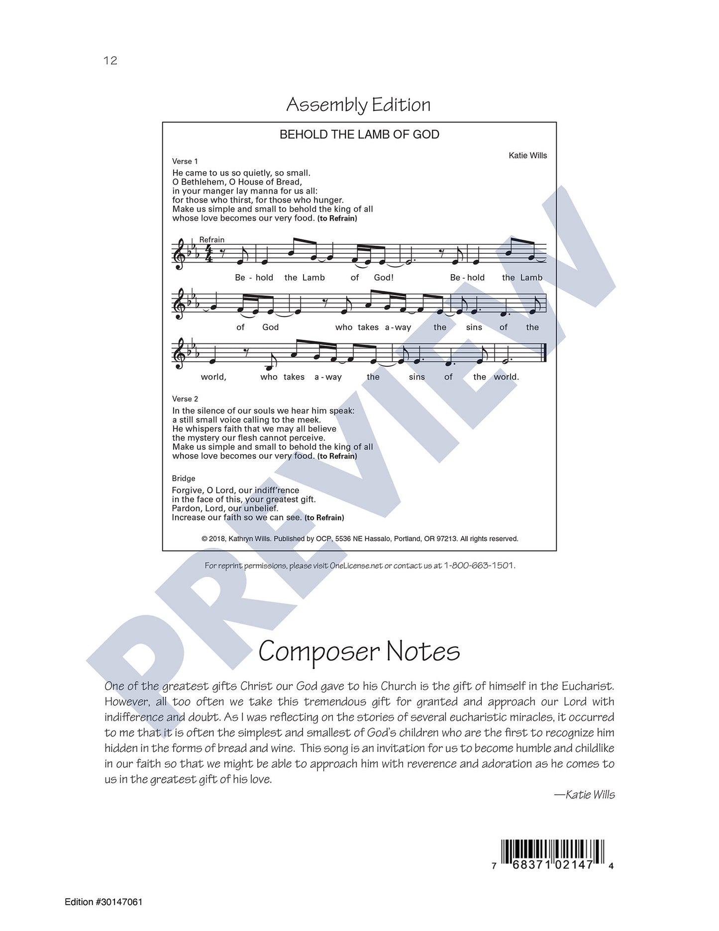 Behold the Lamb of God