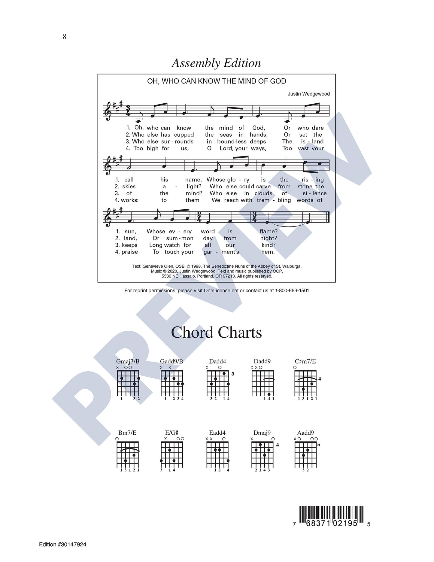 Oh, Who Can Know the Mind of God