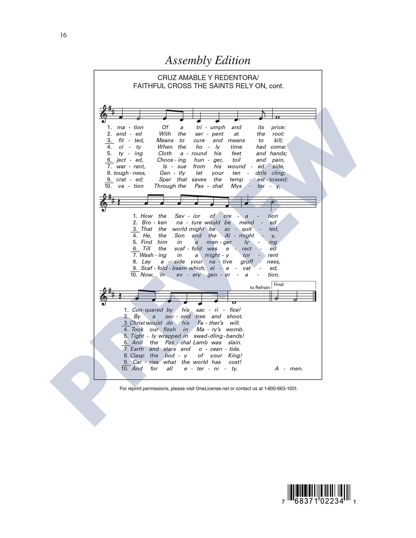 Cruz Amable y Redentora/Faithful Cross the Saints Rely On