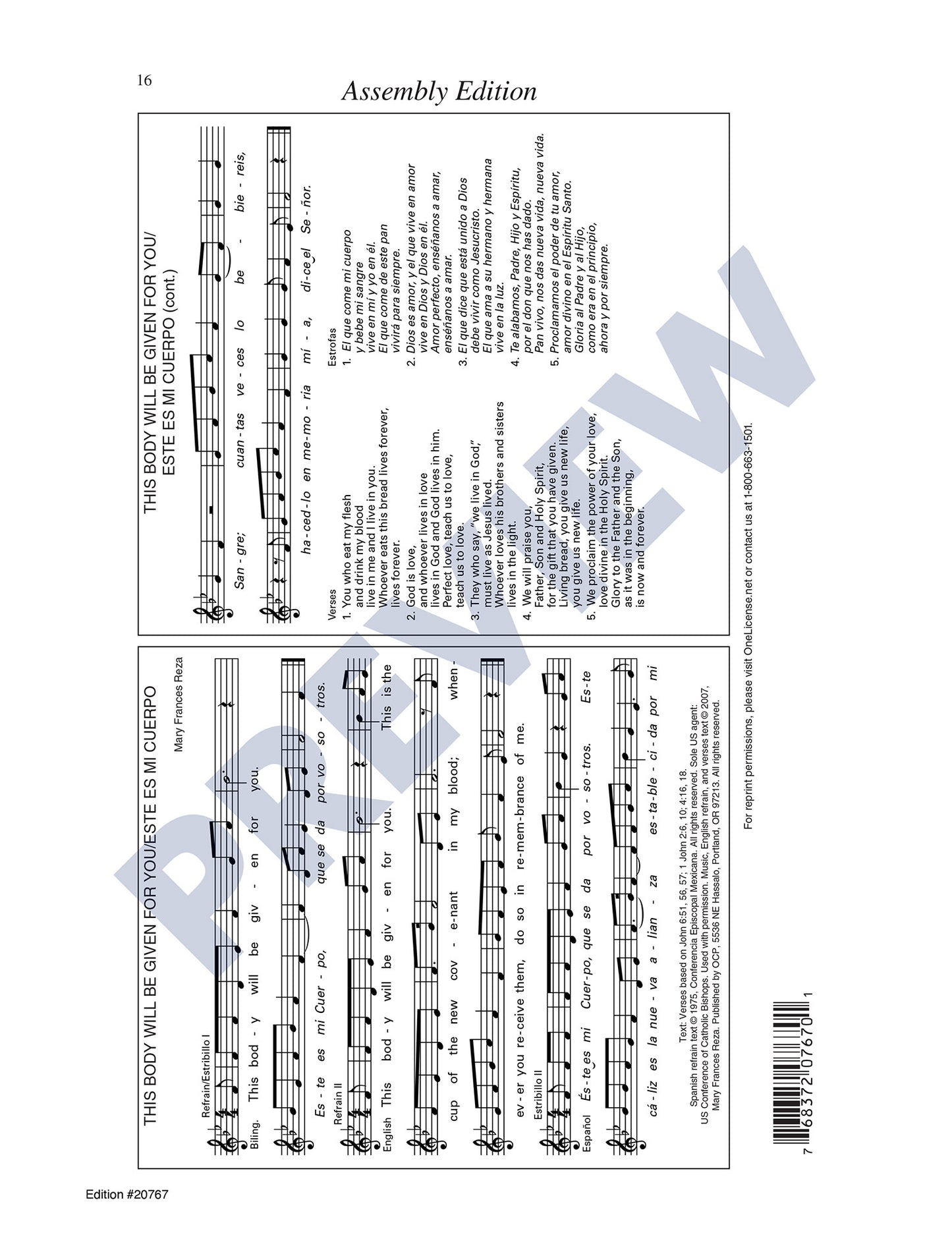 This Body Will Be Given for You/Este Es Mi Cuerpo