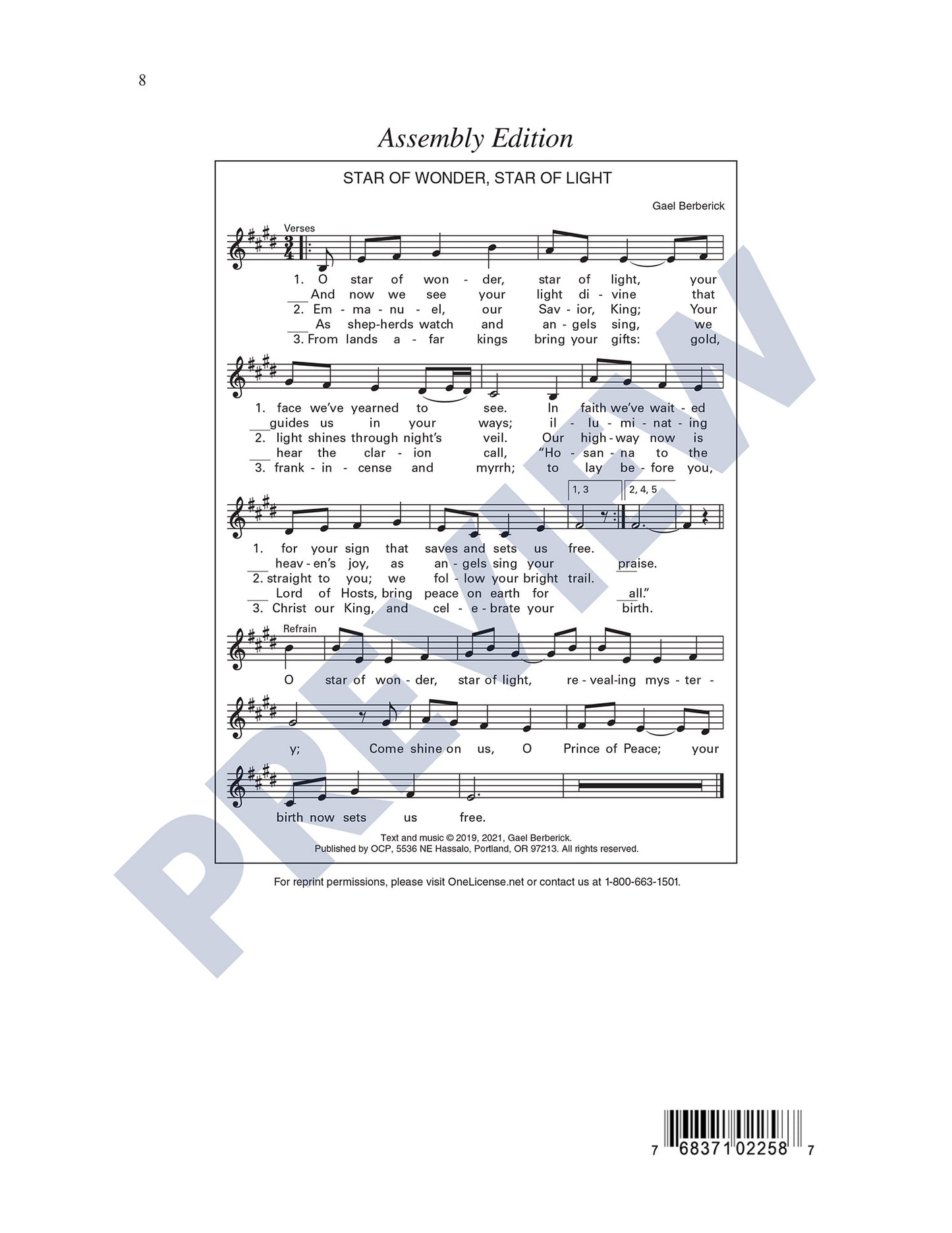 Star of Wonder, Star of Light