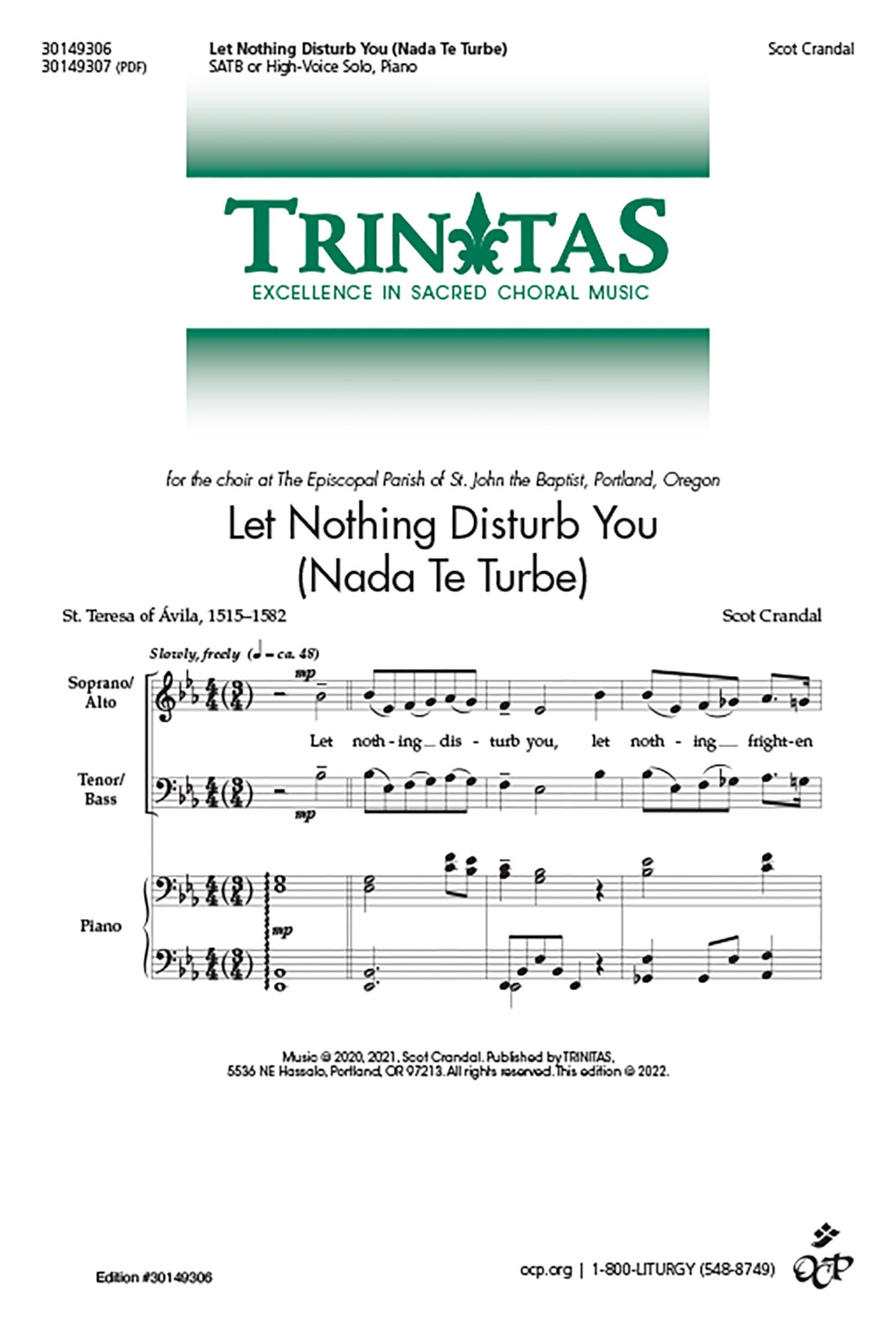 Let Nothing Disturb You (Nada Te Turbe)