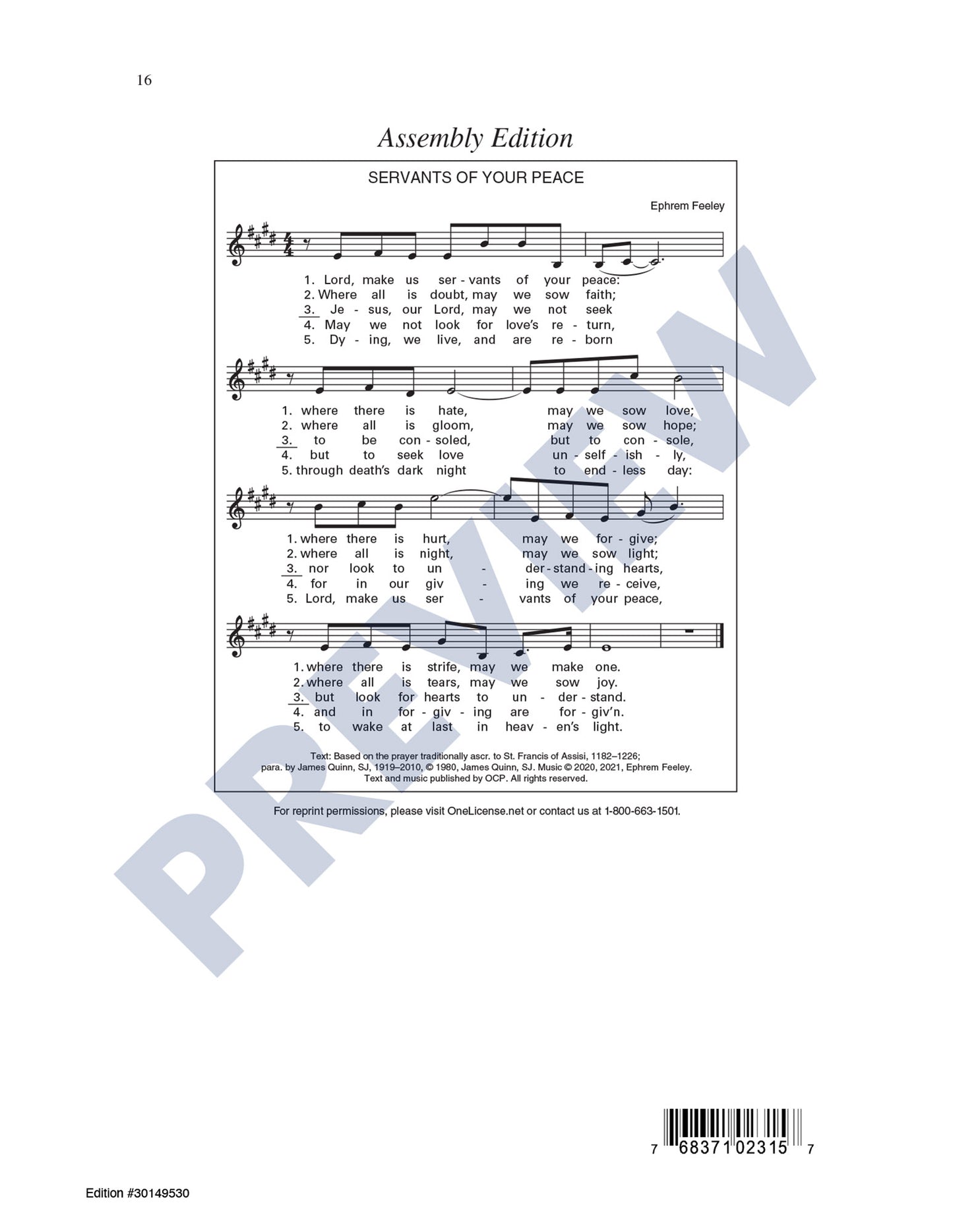 Servants of Your Peace