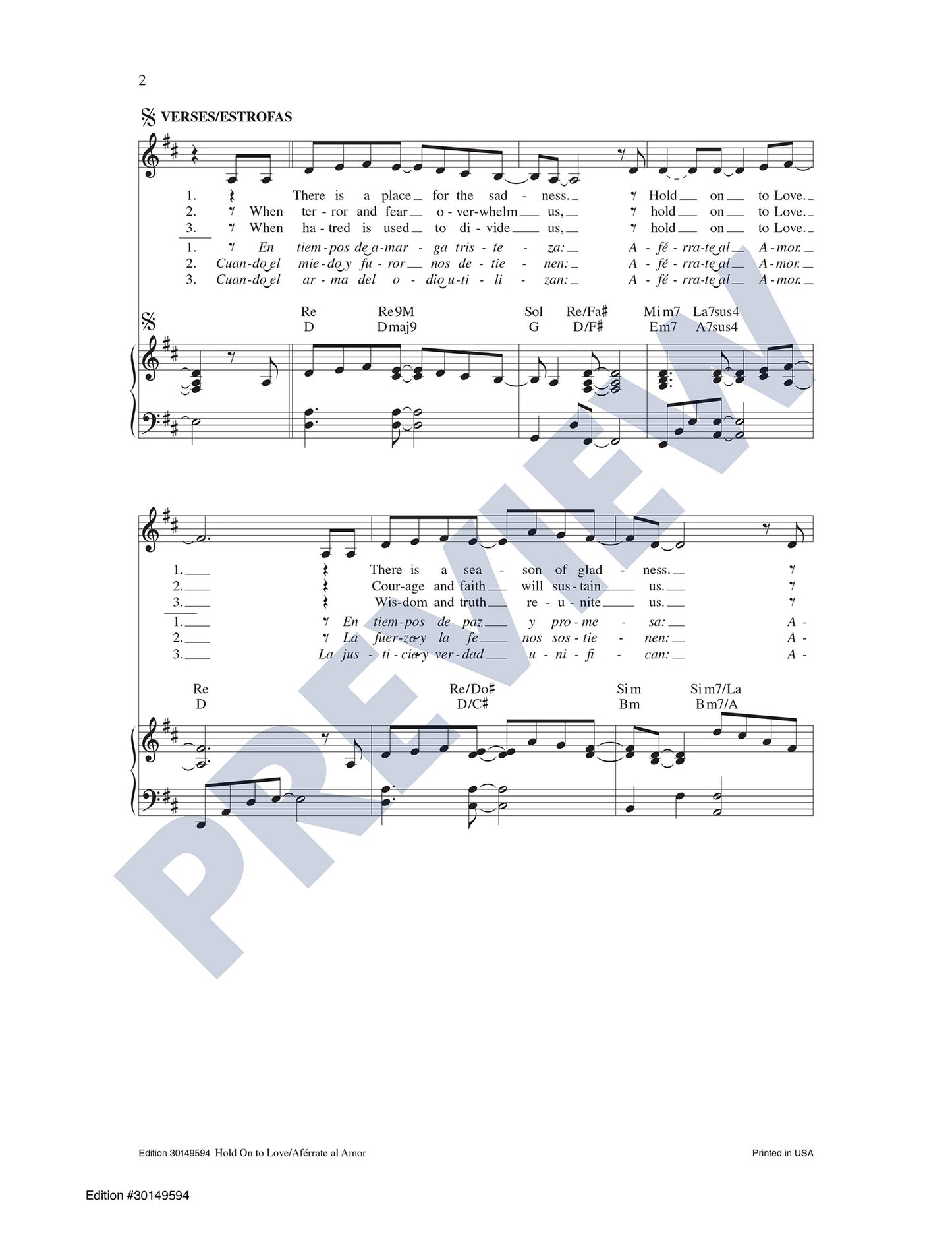 Hold On to Love/Aférrate al Amor