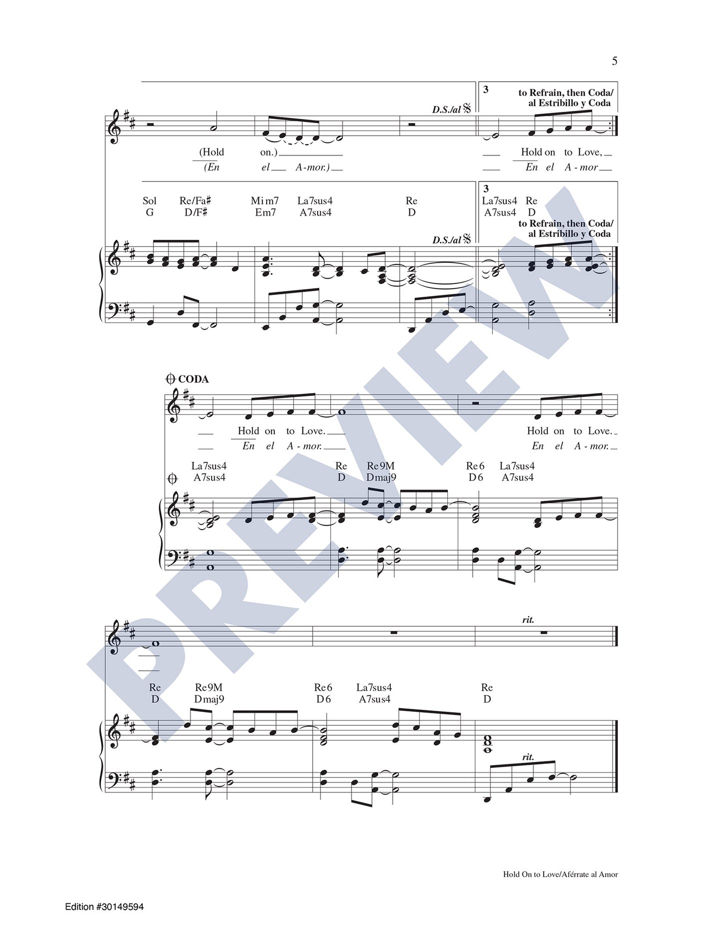 Hold On to Love/Aférrate al Amor