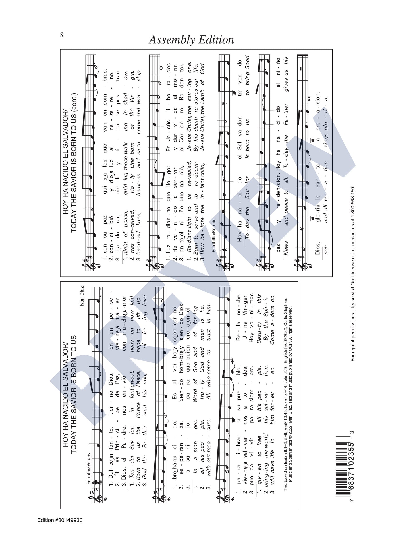 Hoy Ha Nacido el Salvador/Today the Savior Is Born to Us