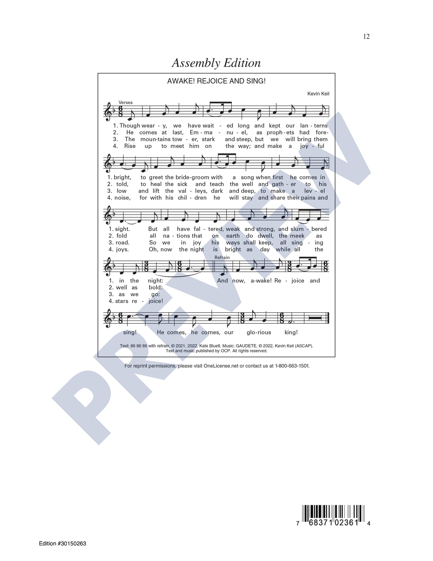 Awake! Rejoice and Sing!