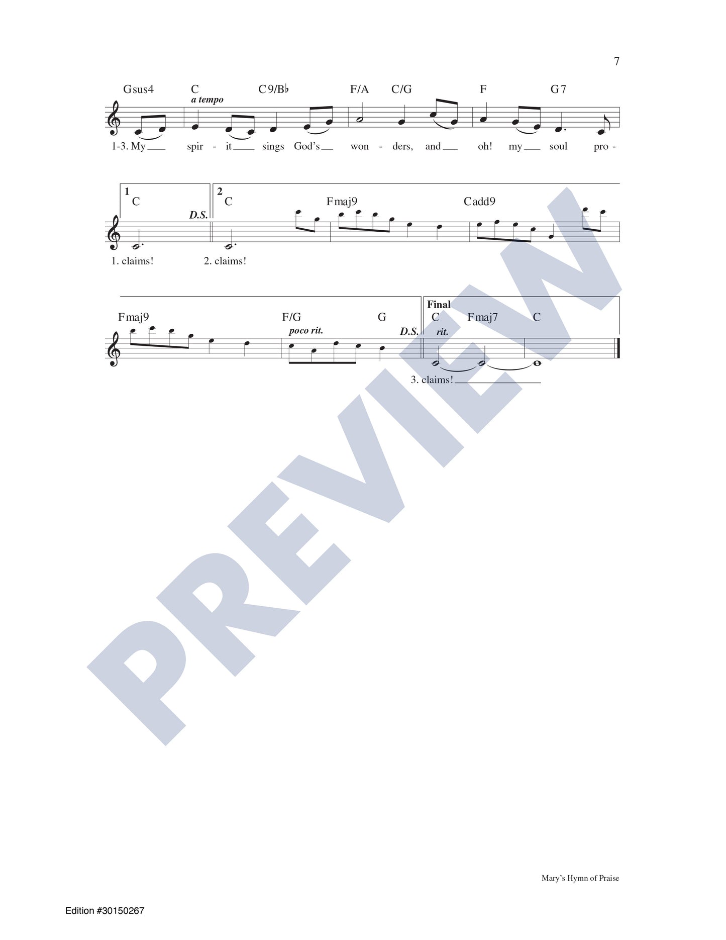 Mary's Hymn of Praise