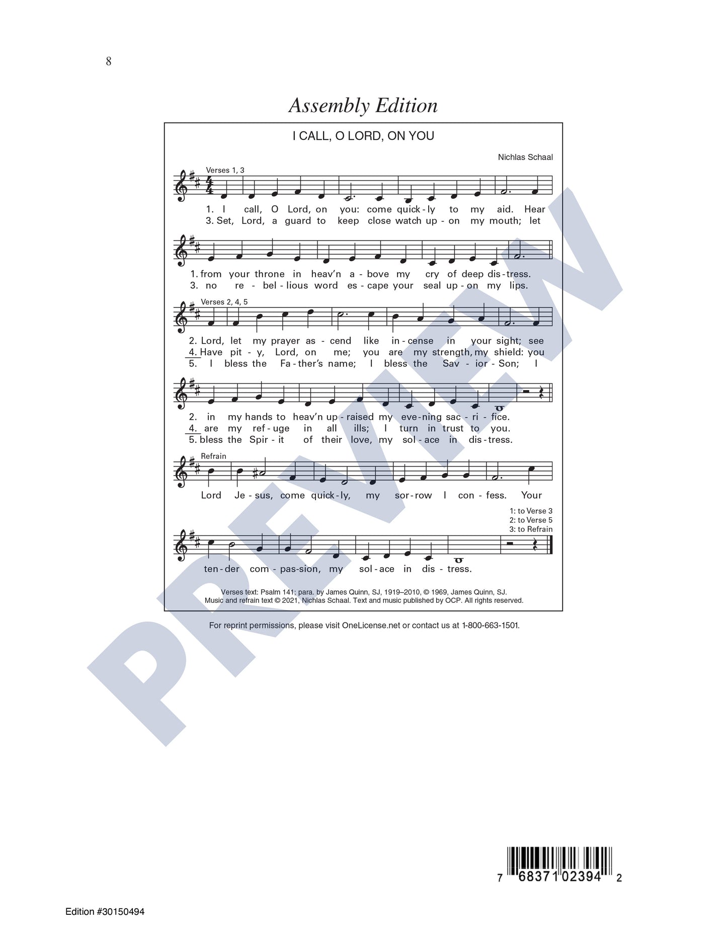 I Call, O Lord, on You