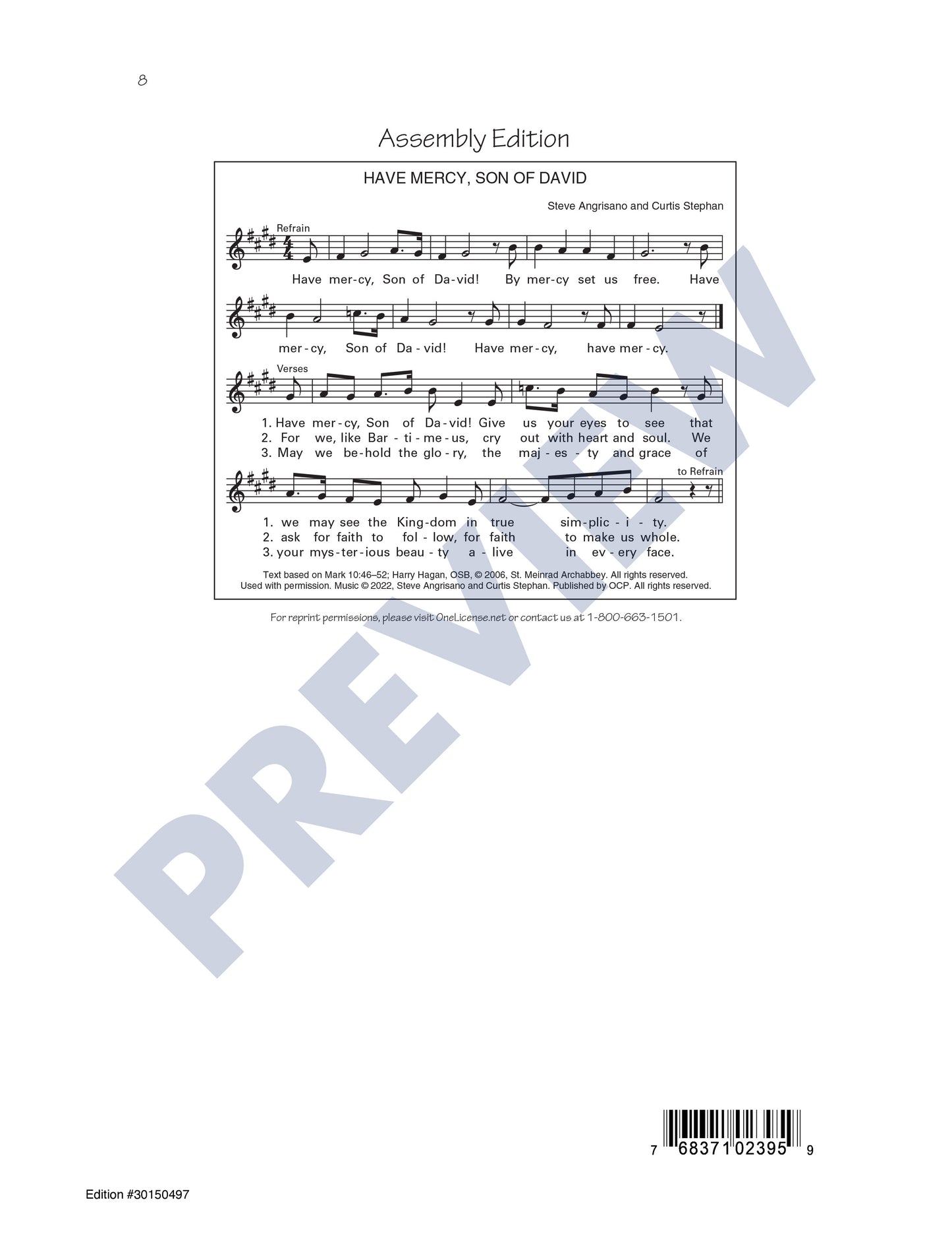 Have Mercy, Son of David