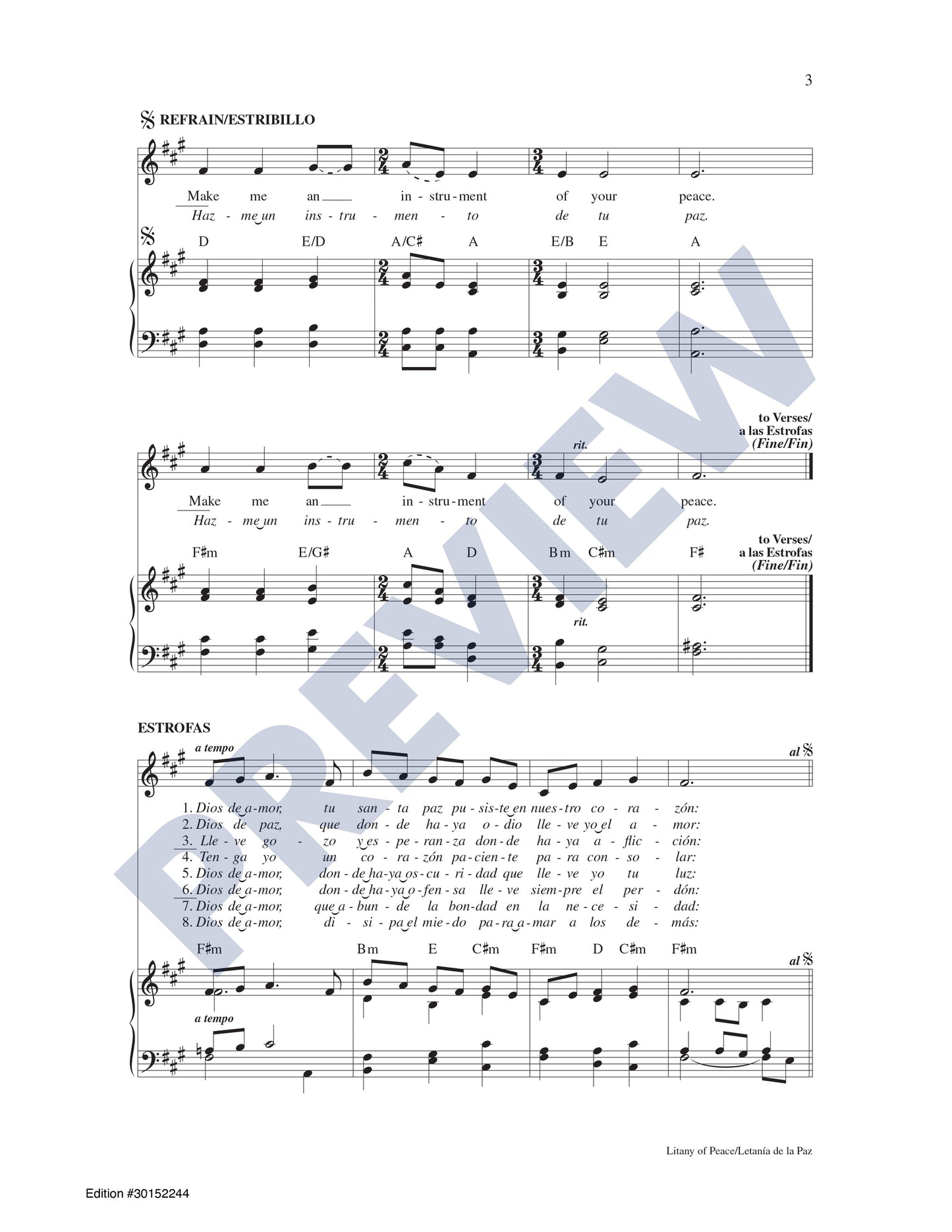 Litany of Peace/Letanía de la Paz