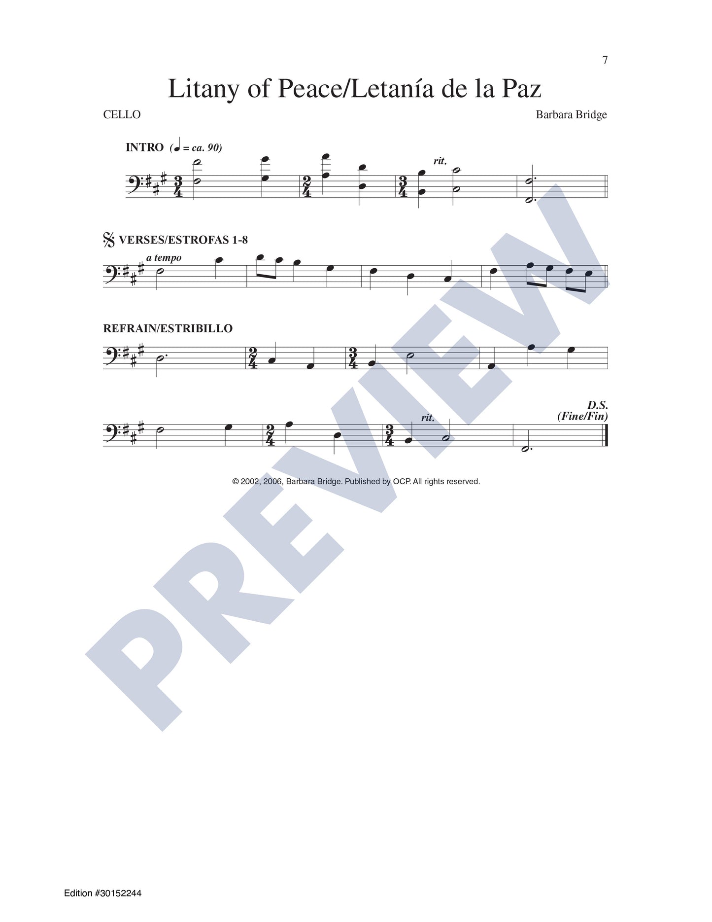 Litany of Peace/Letanía de la Paz